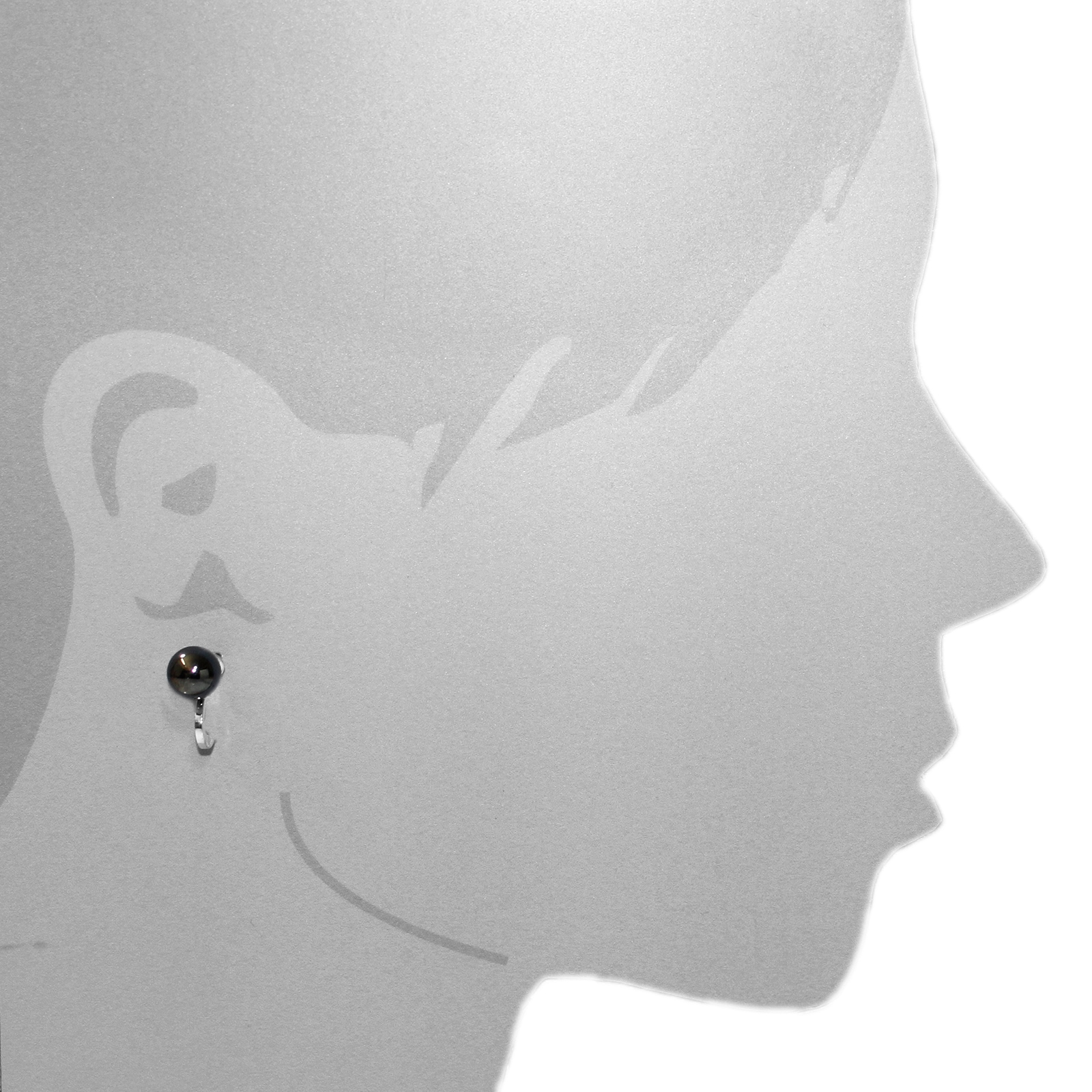 OSTSEE-SCHMUCK Paar Ohrclips »- Kugel 9 mm - Silber 925/000 - Hämatit«
