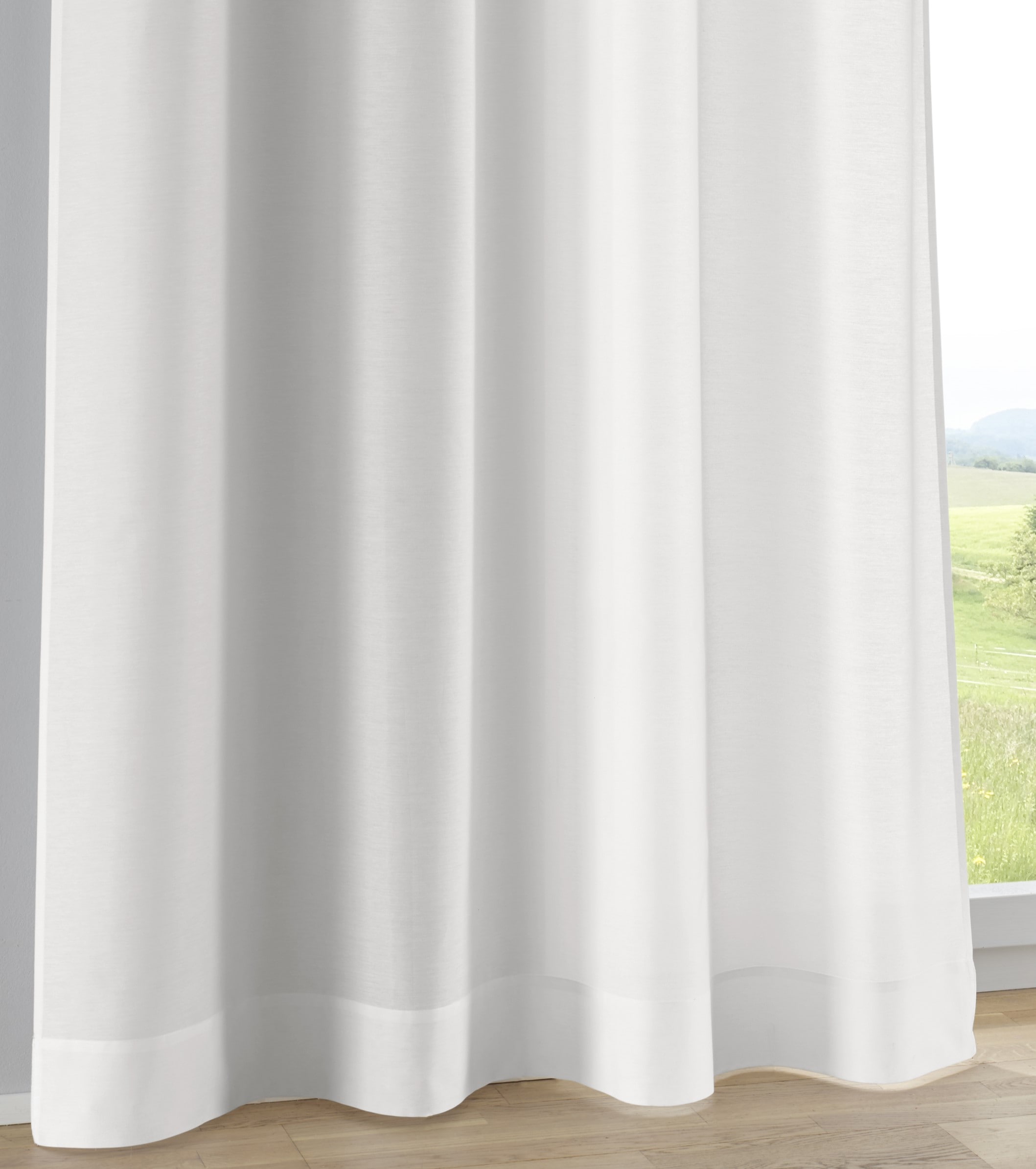 Kutti Vorhang »Kessy« Ösen 1 Stk. tlg. Eleganter Uni-Vorhang mit dekorativer Biesenblende