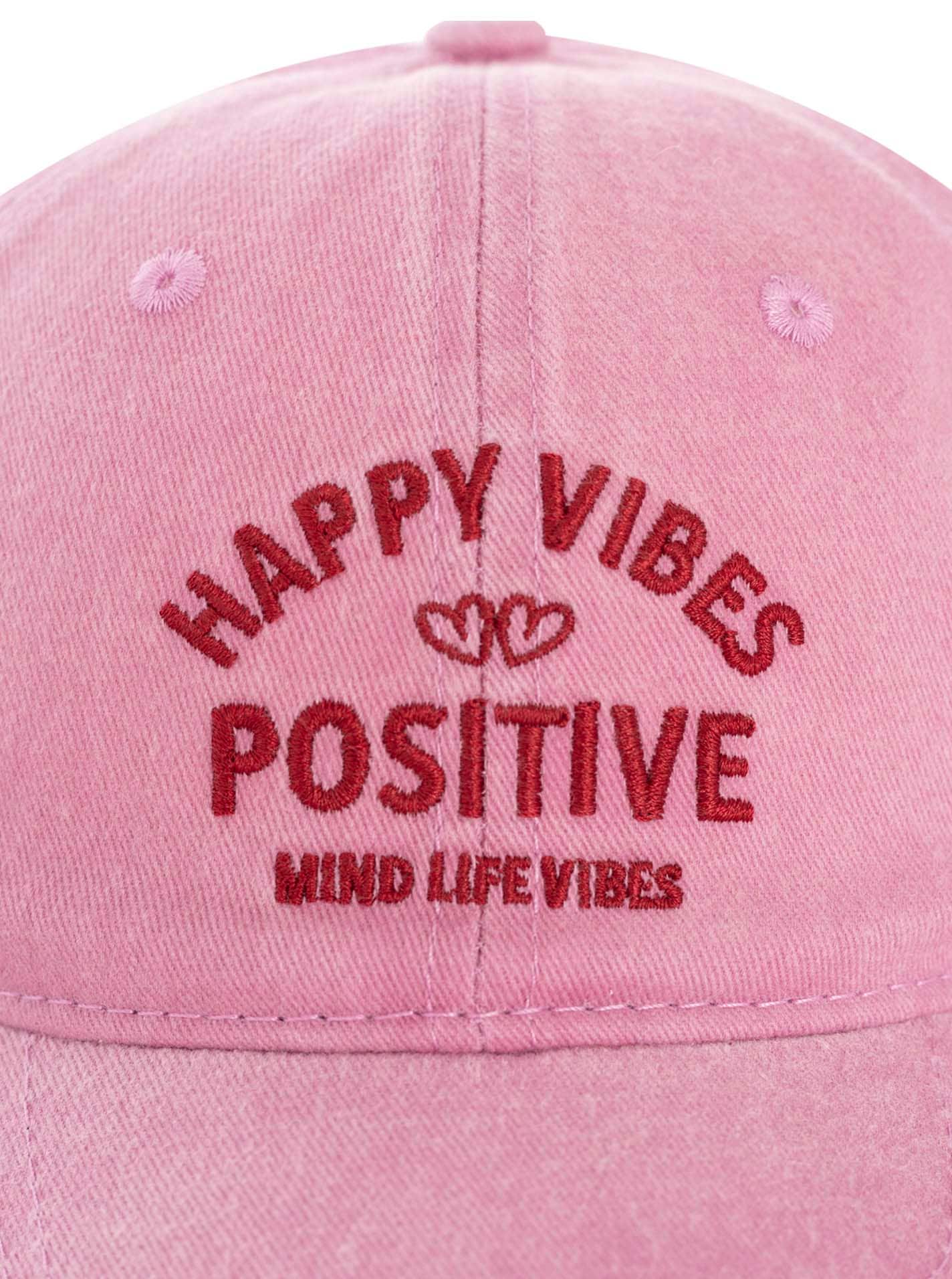 Zwillingsherz Baseball Cap »"Happy Vibes"« modernen Vintage-Look, Stickerei