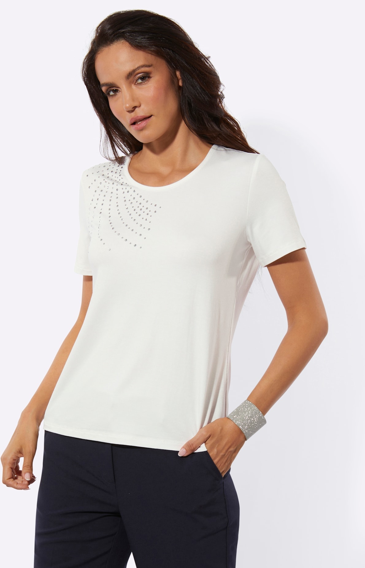 creation L Rundhalsshirt »Viskose-Shirt« 1 tlg.