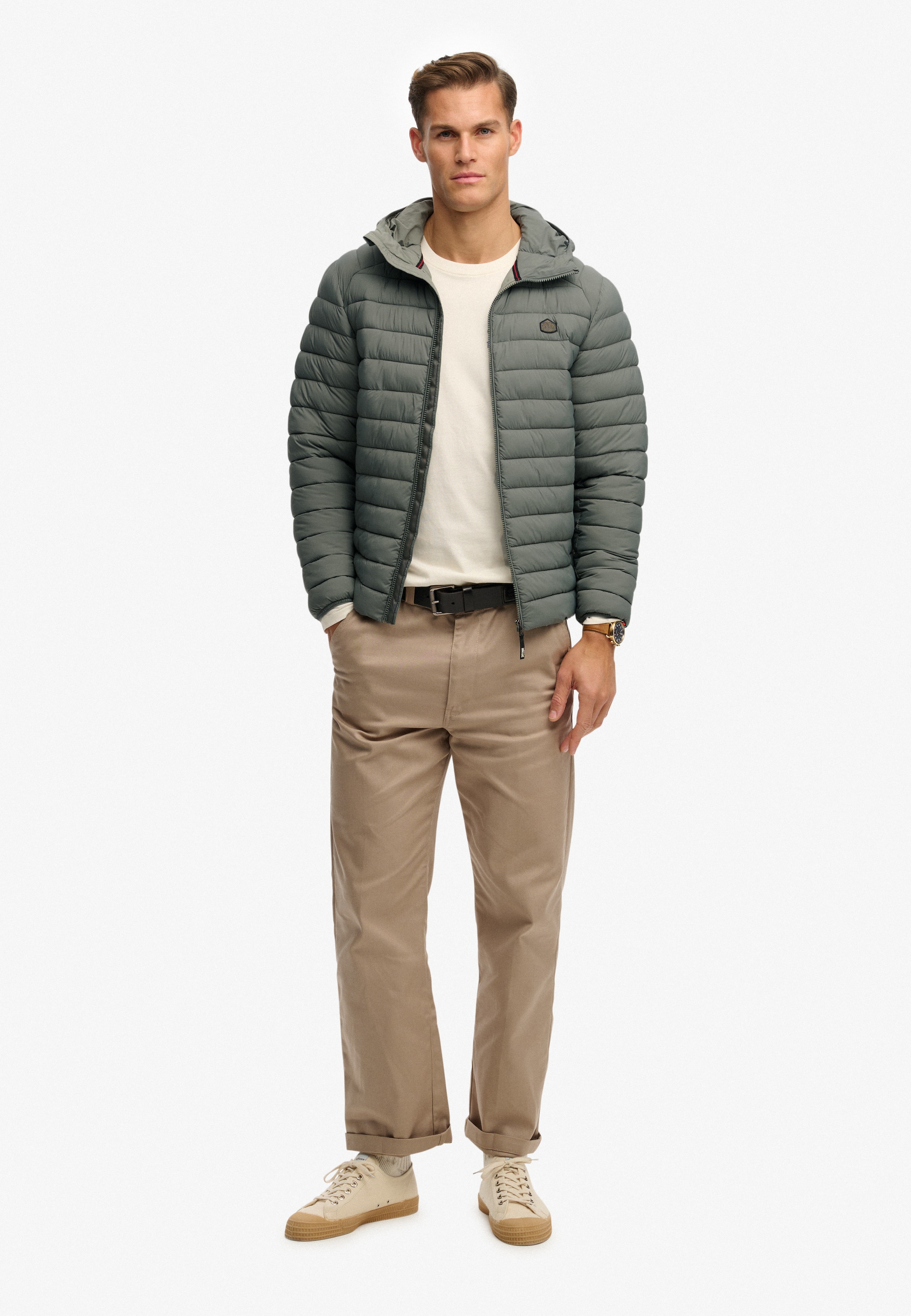 Superdry Steppjacke »Hooded Fuji Lite Jacket« mit Kapuze slim fit Form, mit Kapuze