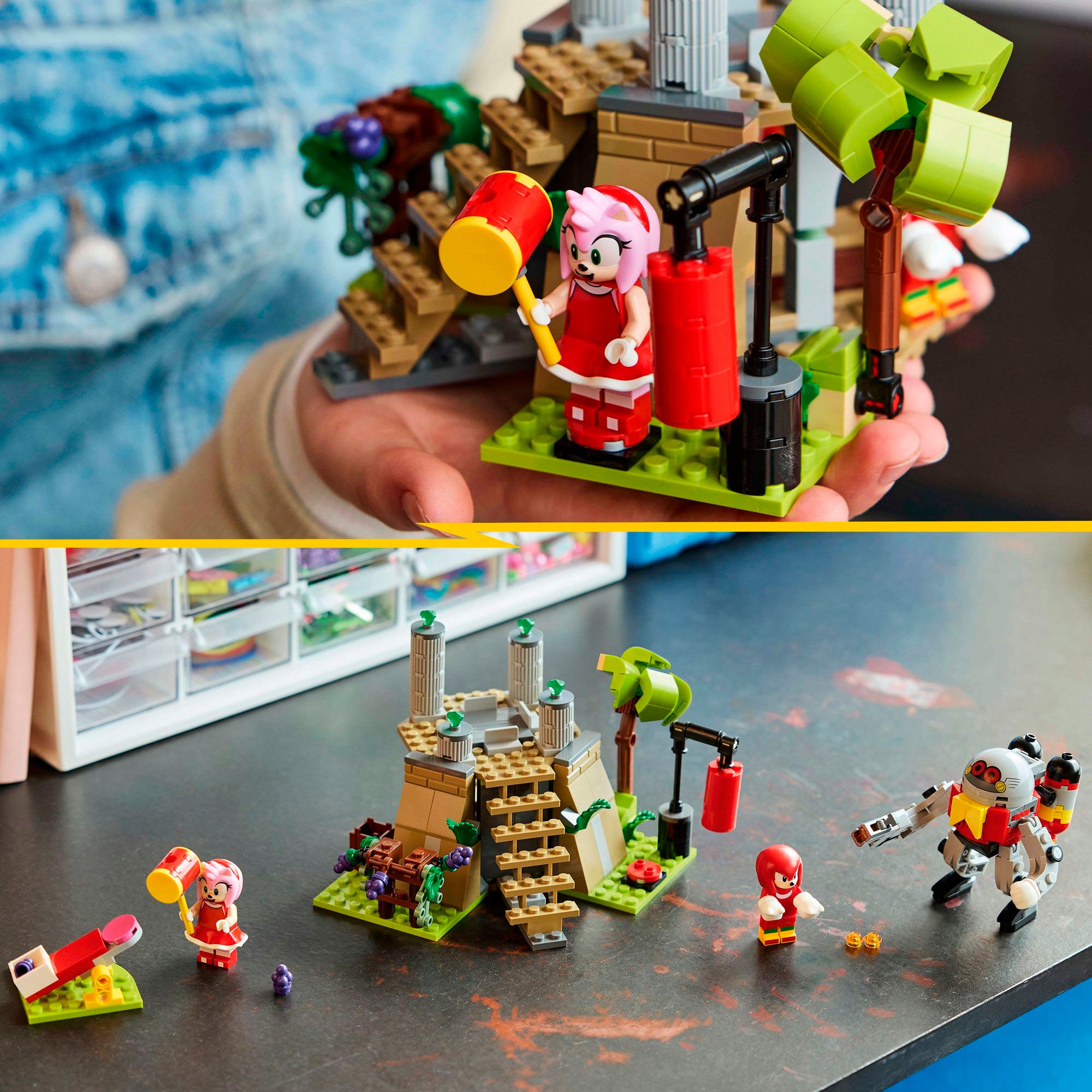 LEGO® Konstruktionsspielsteine »Knuckles und der Schrein des Master Emerald (76998), LEGO Sonic«, (325 St.), Made in Europe