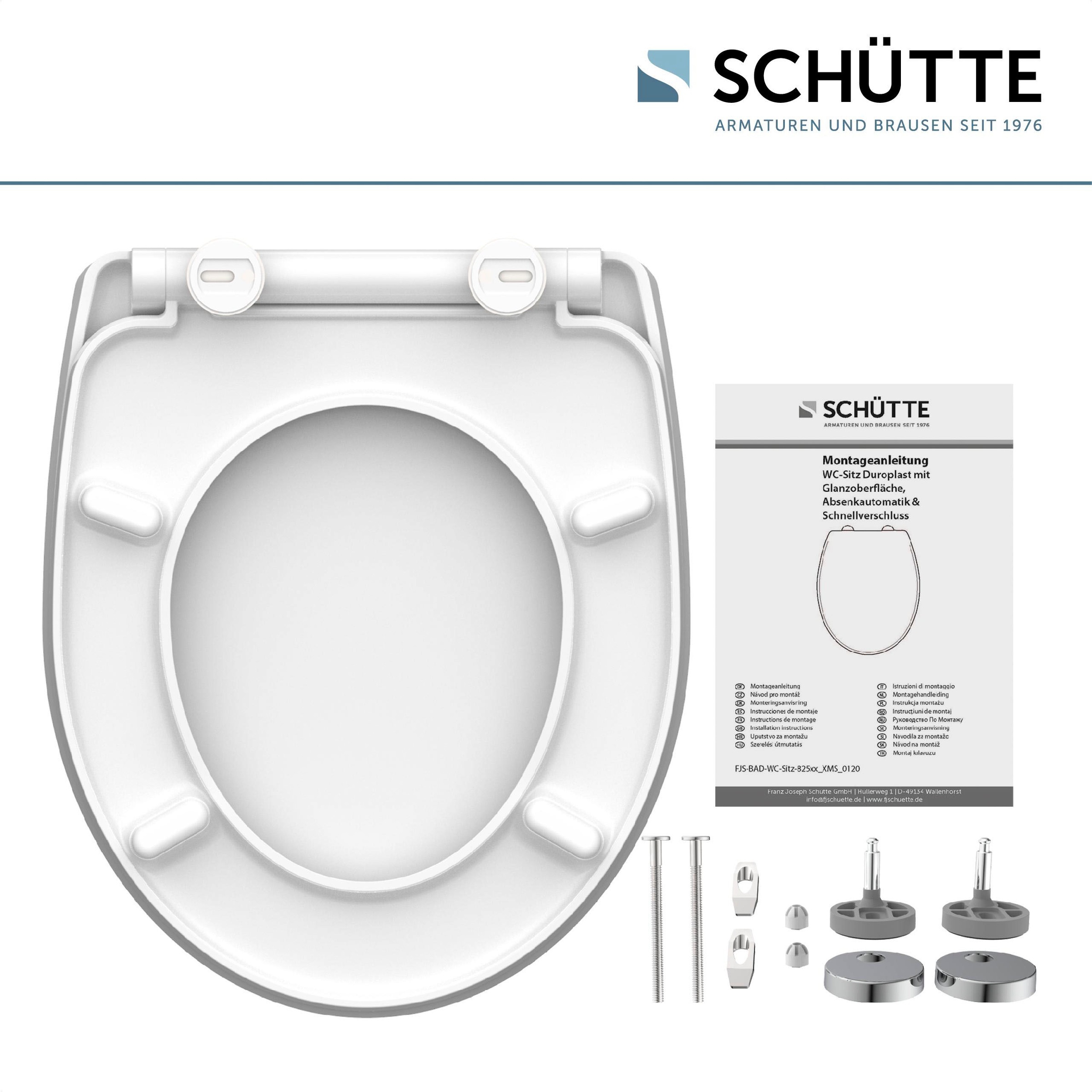 Schütte WC-Sitz »Raindrop«, Duroplast, mit Absenkautomatik und Schnellverschluss, High Gloss
