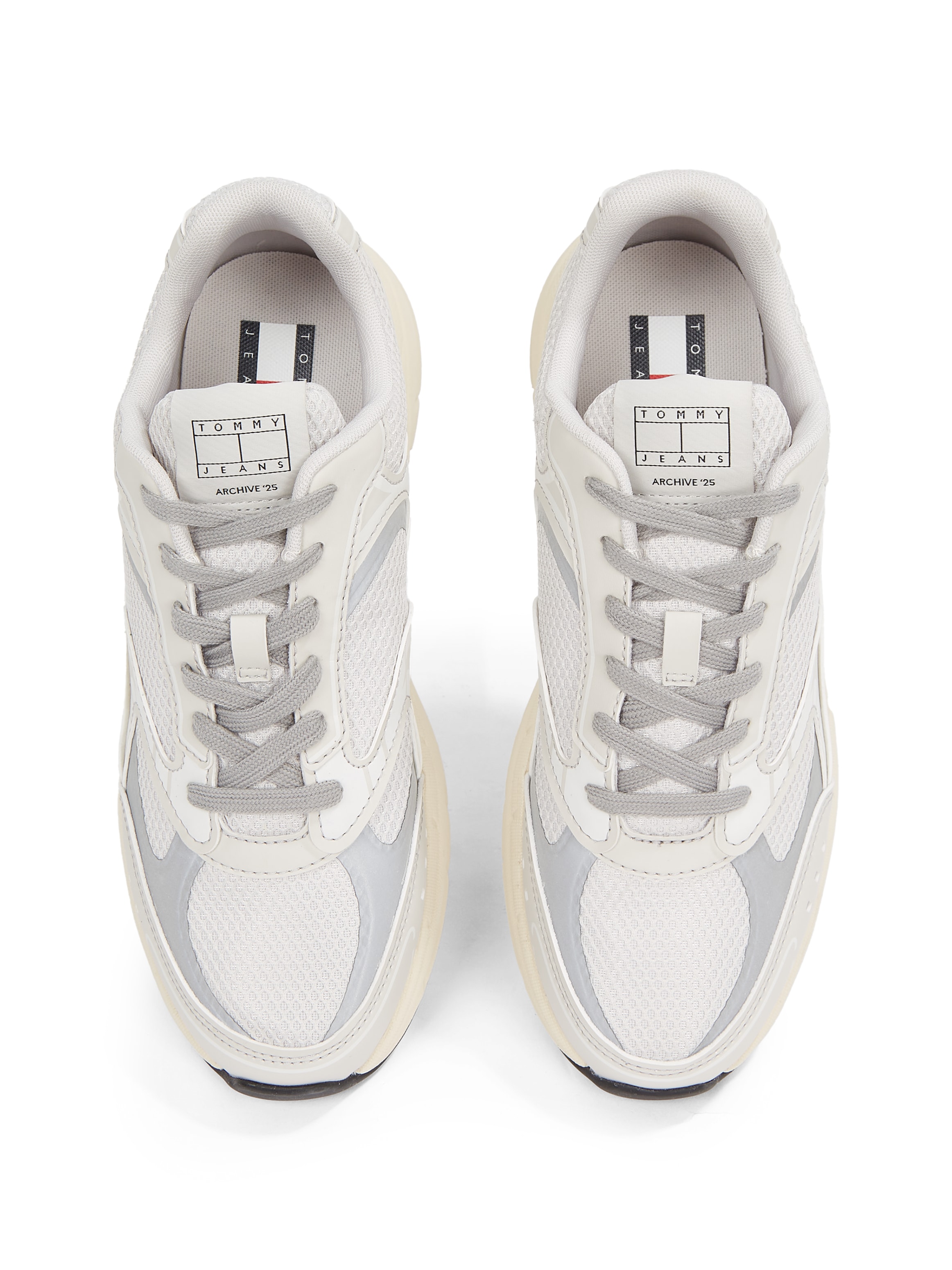 Tommy Jeans Keilsneaker »ARCHIVE'25«, Freizeitschuh, Halbschuh, Schnürschuh mit Kontrastbesätzen