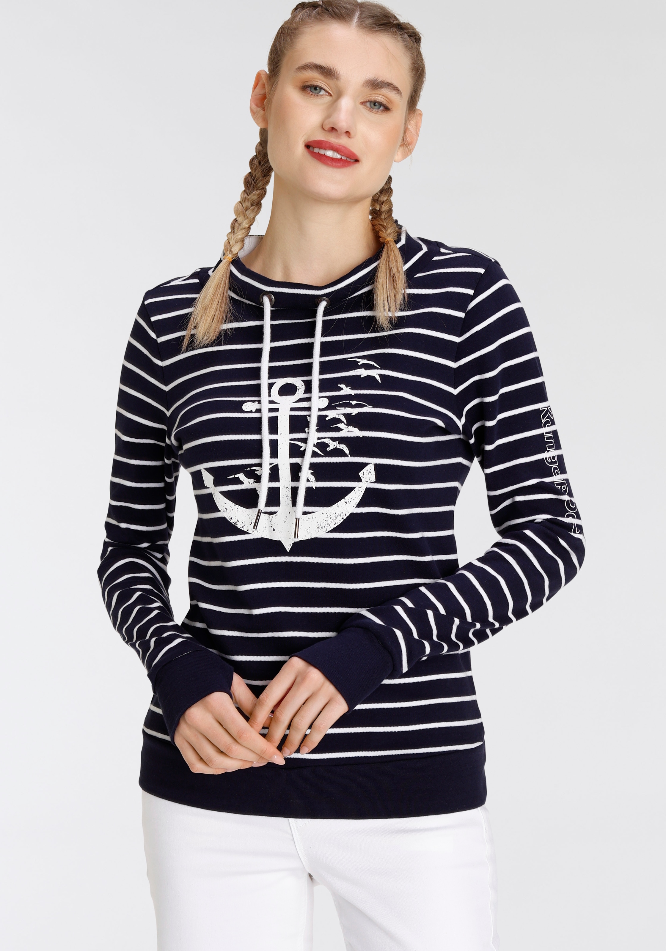 KangaROOS Sweatshirt, mit sportlichem Stehkragen und maritimen Druck  bestellen im OTTO Online Shop