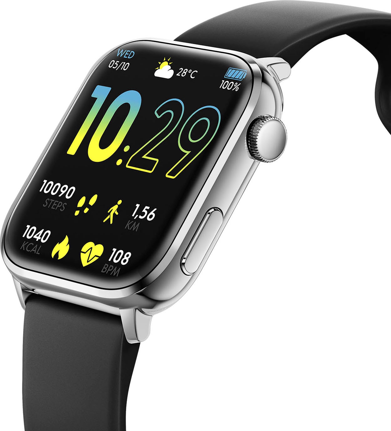 ice-watch Smartwatch »ICE smart 2.0 - 1.96«, Armbanduhr, Damenuhr, Herrenuhr, Silikonarmband, Schrittzähler