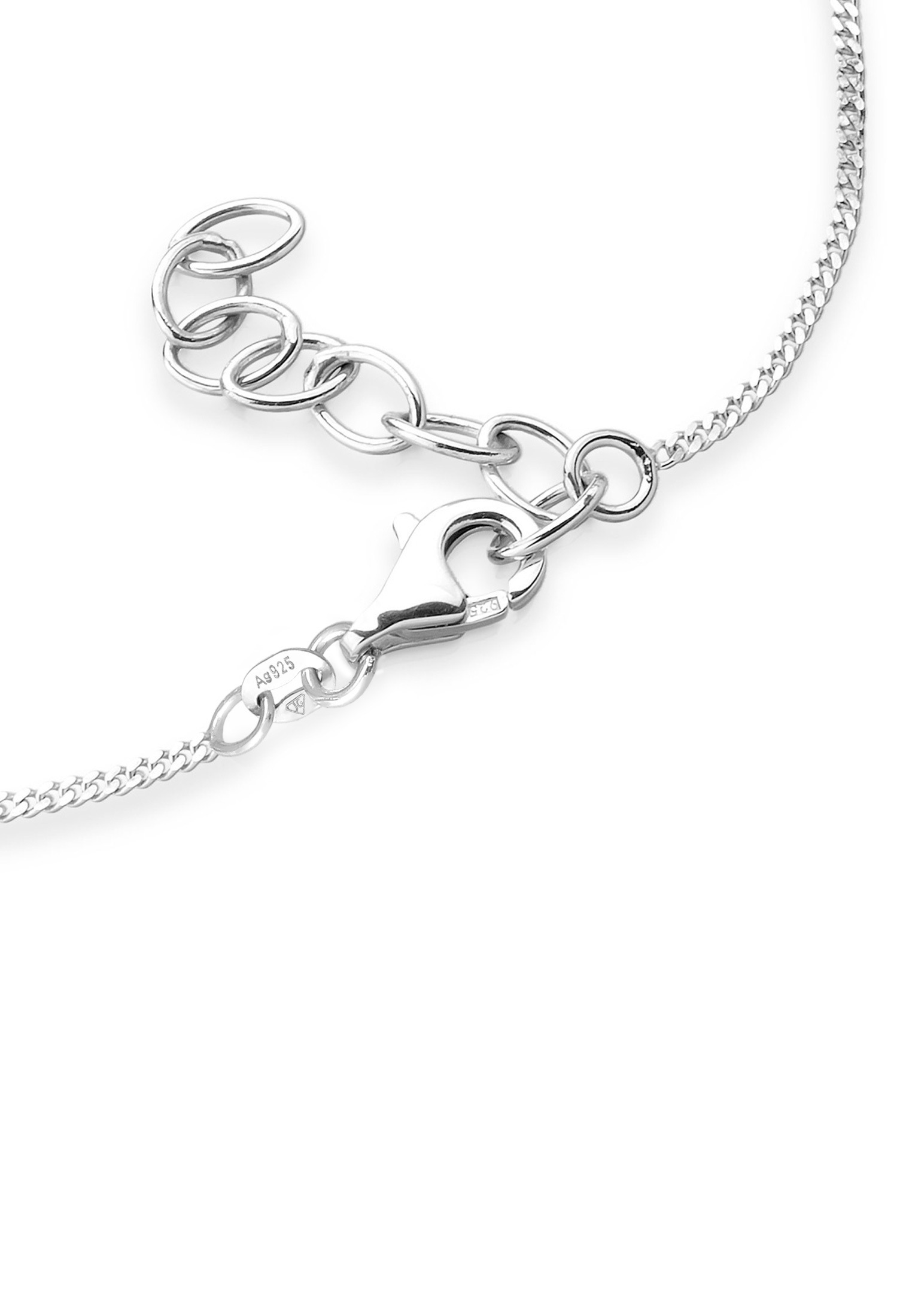 Elli Fußkette »Fußschmuck Fußkettchen Kristalle 925 Silber«