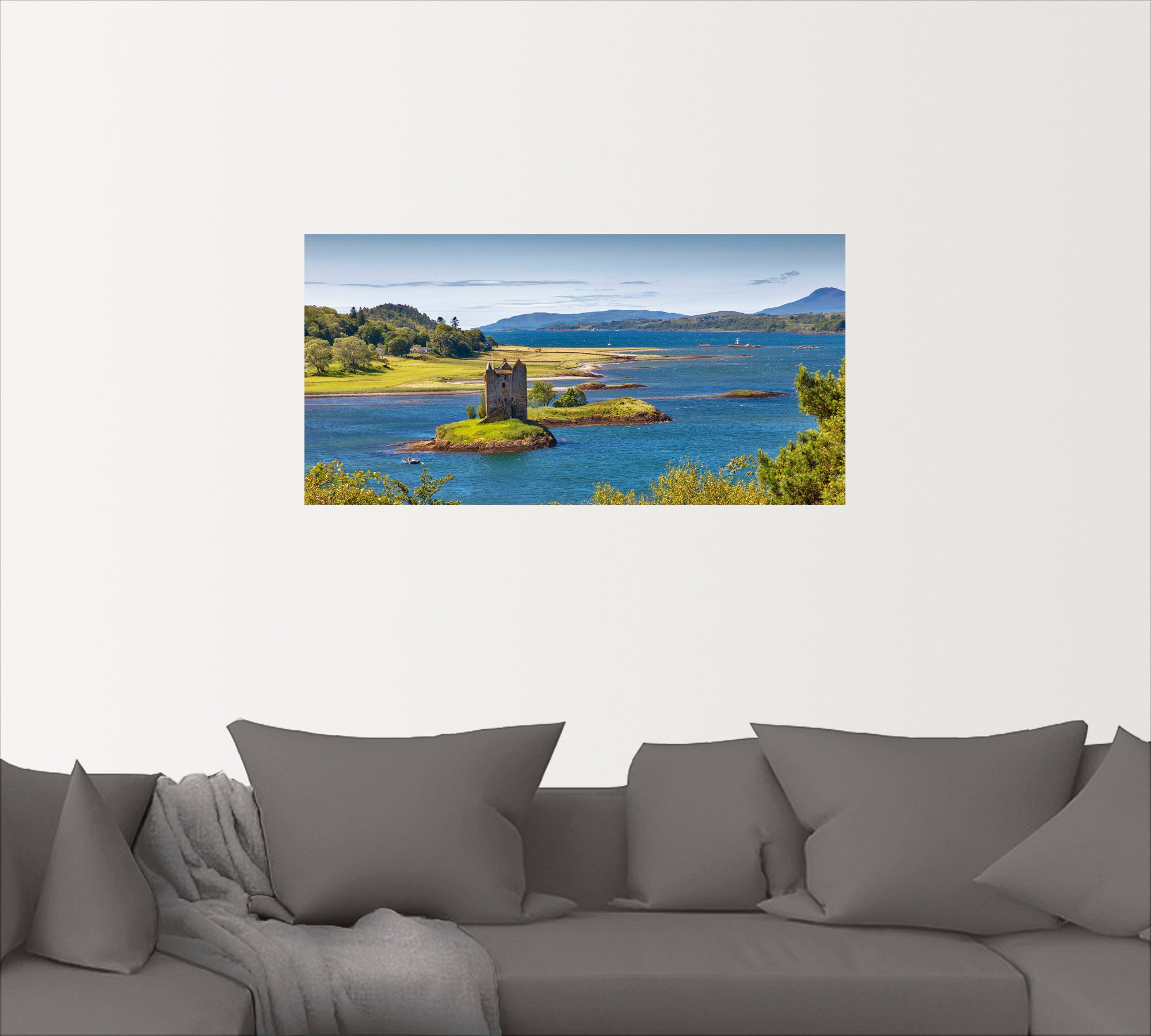 Artland Wandfolie »Castle Stalker am Loch Linnhe«, Gebäude, (1 St.), selbstklebend