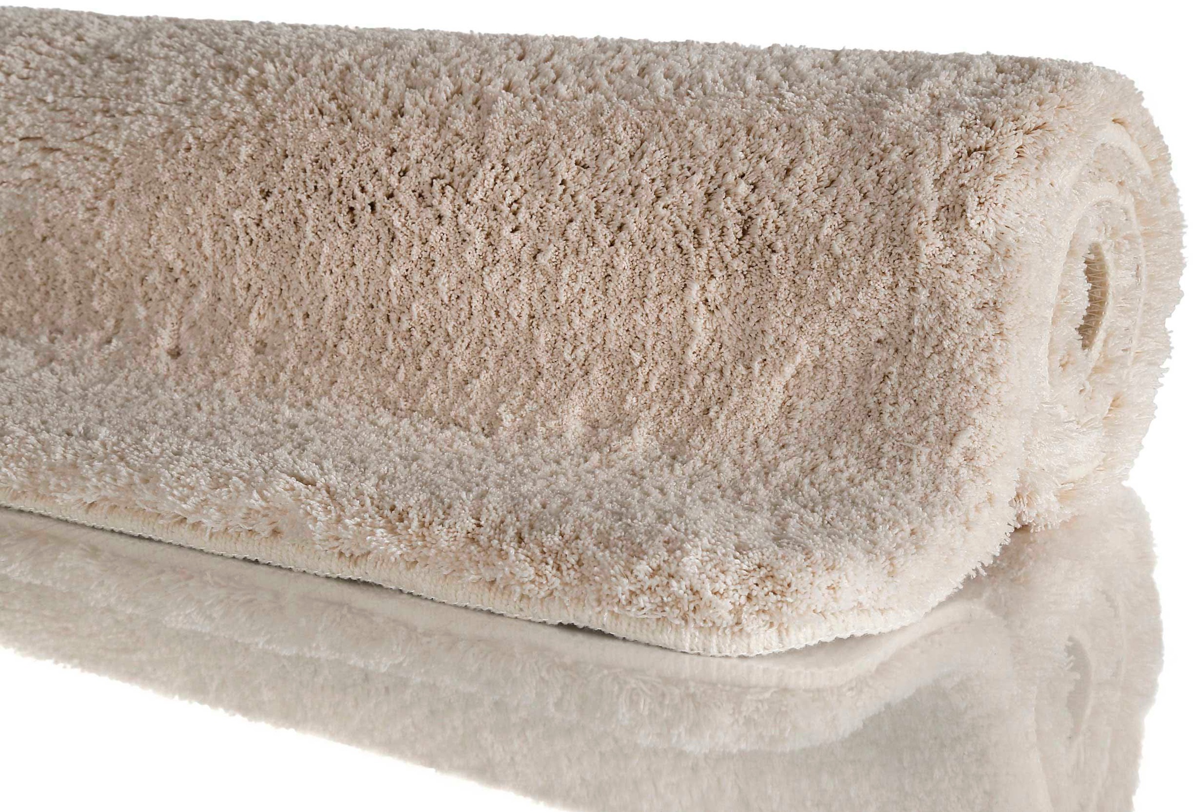 Homie Living Badematte »Porto Azzurro« Höhe 30 mm rutschhemmend beschichtet fußbodenheizungsgeeignet | schnell trocknend Badteppich, uni, rechteckig & rund, waschbar, Badezimmerteppich