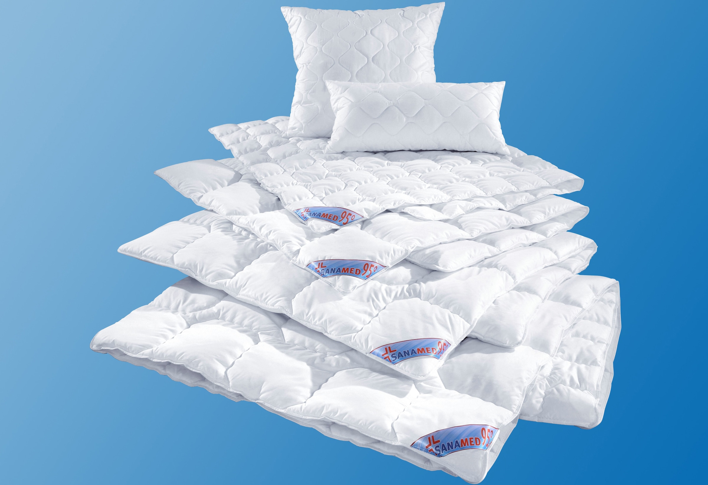 fan Kunstfaserkopfkissen »Sanamed 95«, Füllung: 100% Polyester, Bezug: 100% Polyester, (1 St.), kochfest und langlebig