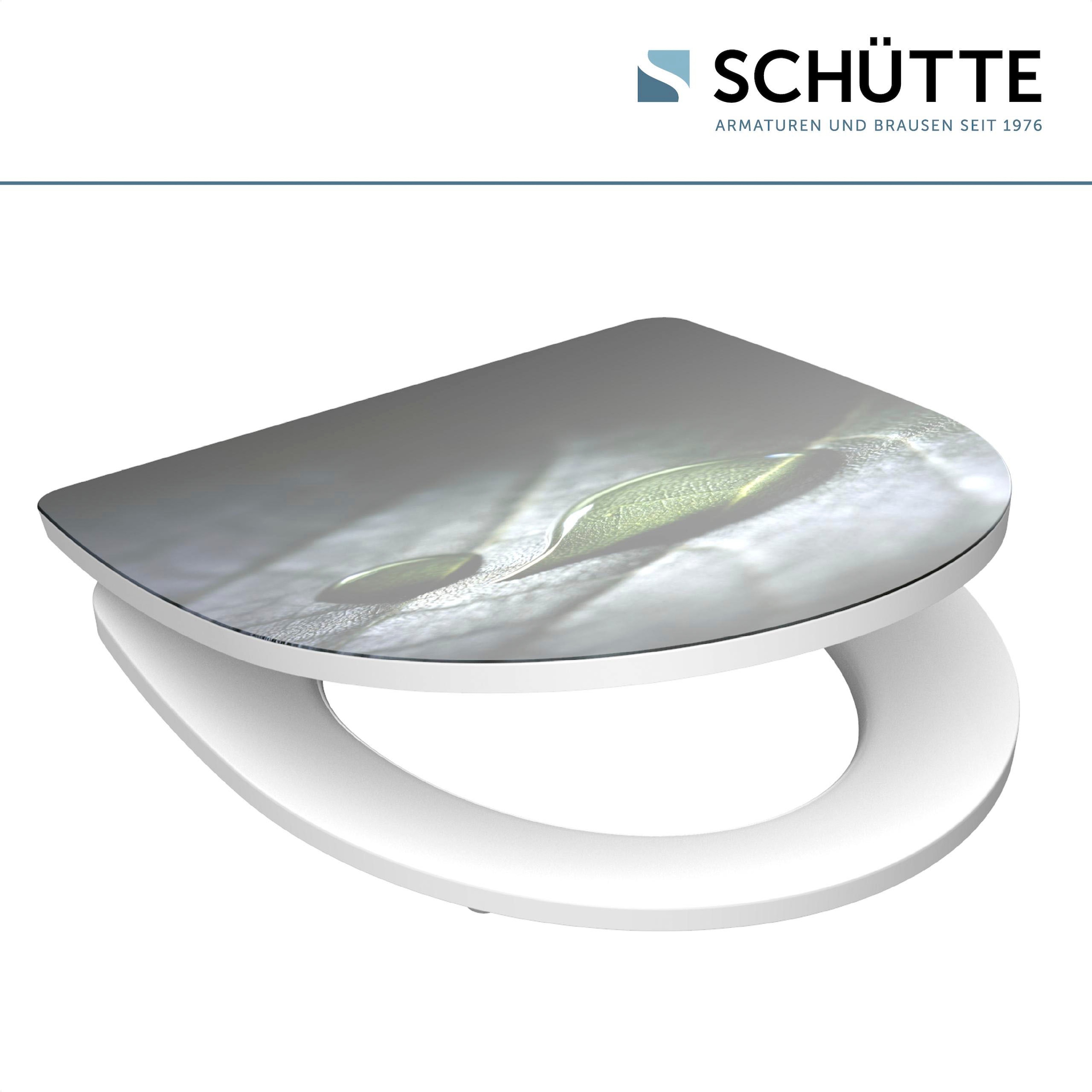 Schütte WC-Sitz »Raindrop«, Duroplast, mit Absenkautomatik und Schnellverschluss, High Gloss