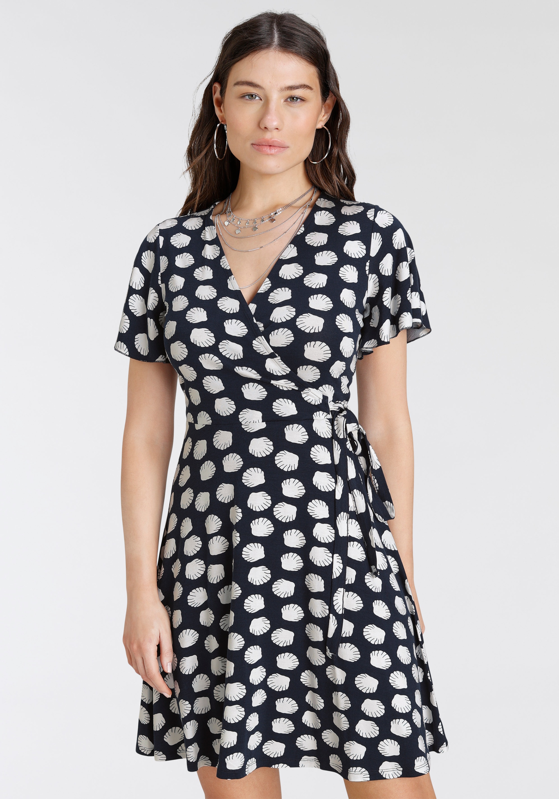 Laura Scott Wickelkleid, (2 tlg., Set), Einfarbig und Alloverprint - NEUE KOLLEKTION