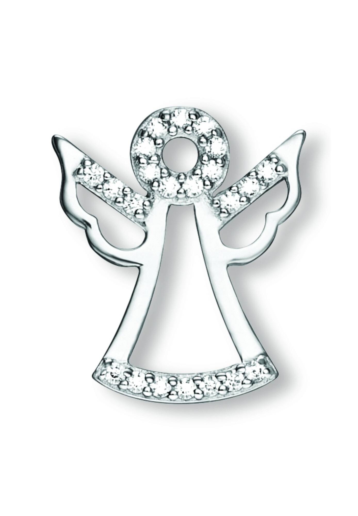 ONE ELEMENT Kettenanhänger »Zirkonia Engel Anhänger aus 925 Silber«