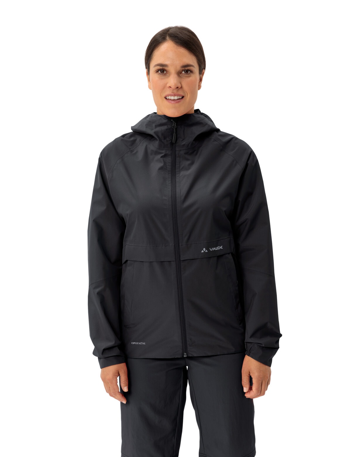 Vaude Damen Regenjacke »WOMEN'S LOAMER RAIN JACKET« 1 Stk. tlg. Wasserdicht in schwarz, Größe 44