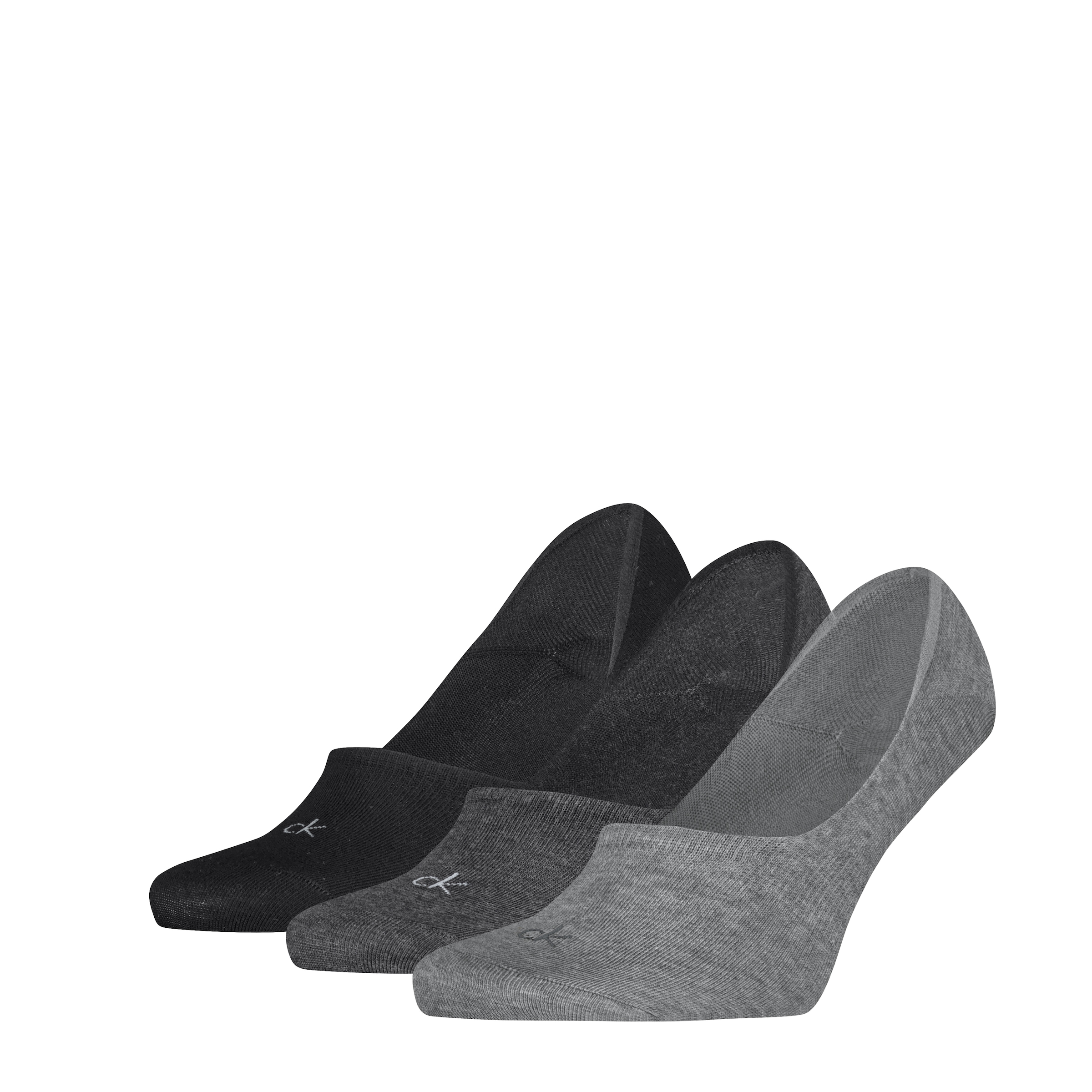 Calvin Klein Füßlinge »CK MEN FOOTIE MC« 3 Paar,  Antirutsch Noppen im Fersenbereich