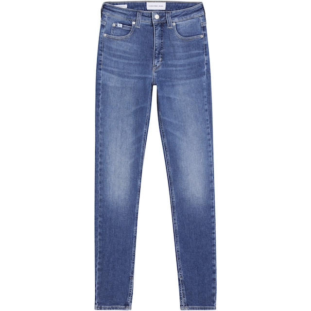Calvin Klein Jeans Skinny-fit-Jeans »HIGH RISE SUPER SKINNY ANKLE«, mit  Calvin Klein Jeans Leder-Badge am hinteren Bundabschluss bei OTTO