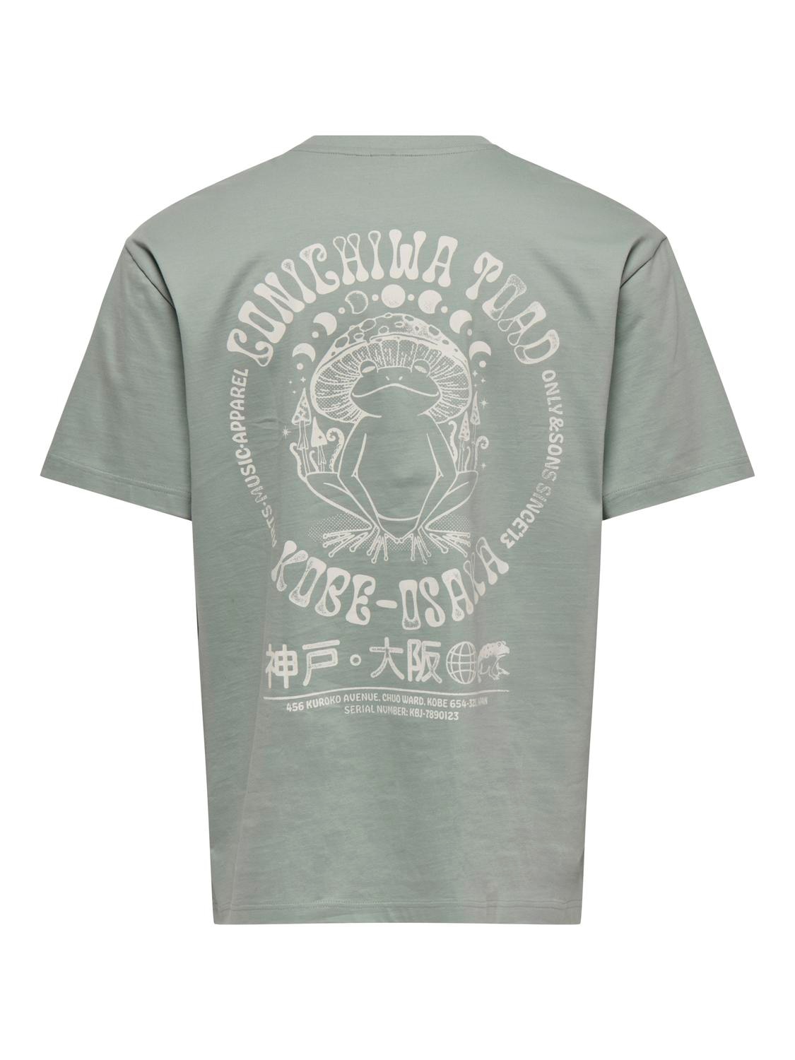 ONLY & SONS T-Shirt »ONSFRED LIFE RLX SS PRINT TEE NOOS« Baumwolle, relaxed fit