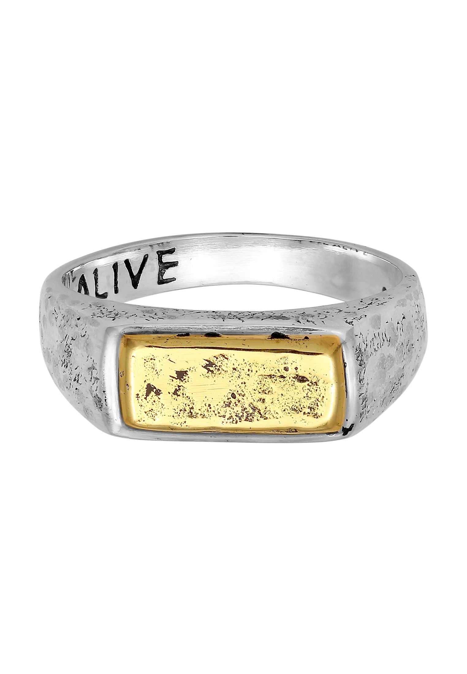 HAZE & GLORY Siegelring »Ring Siegelring - Alive Bi-Colour 925 Silber«