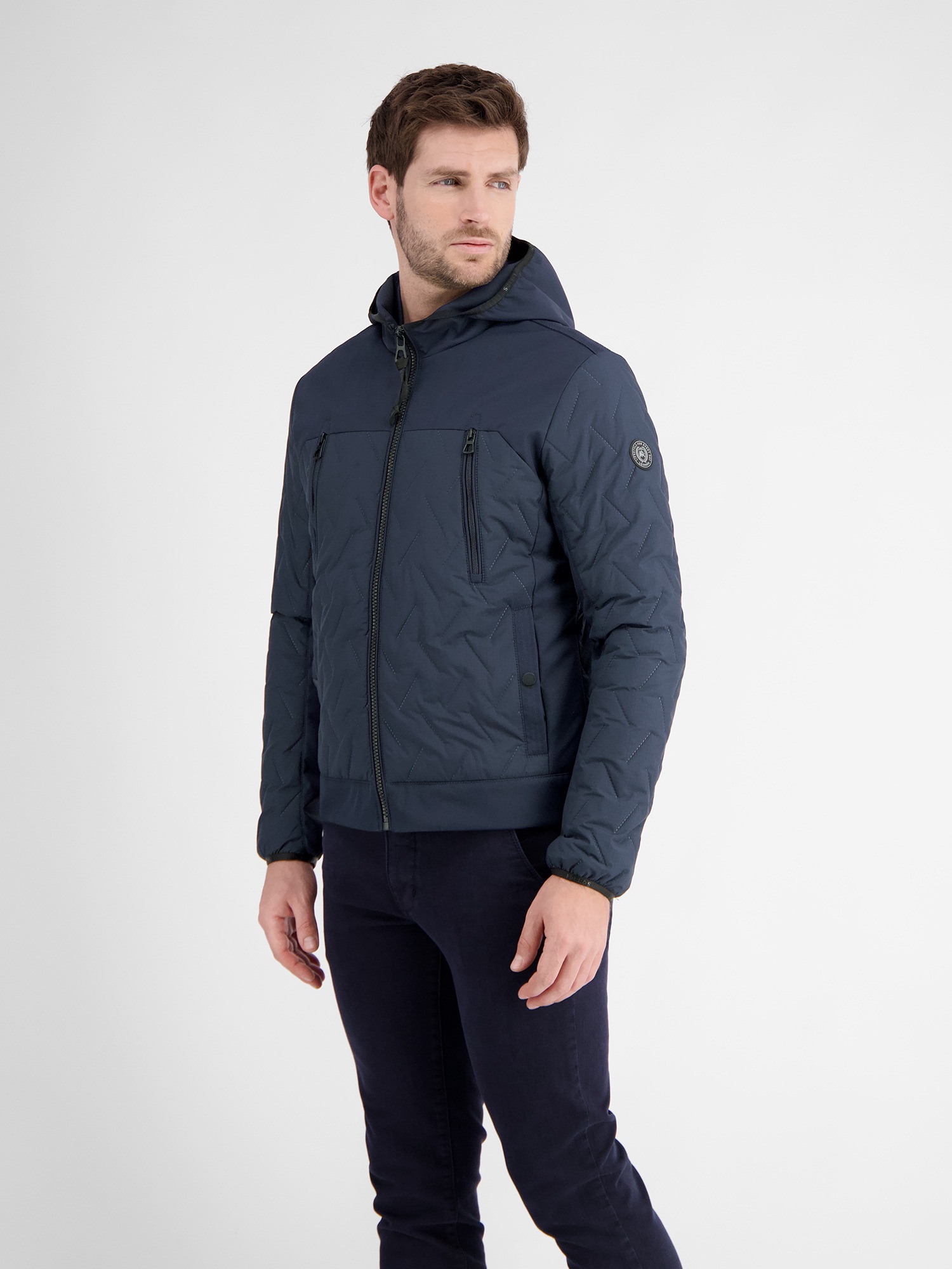 LERROS Steppjacke »LERROS Herren Steppjacke mit Kapuze«, mit Kapuze, Wasser- und windabweisend