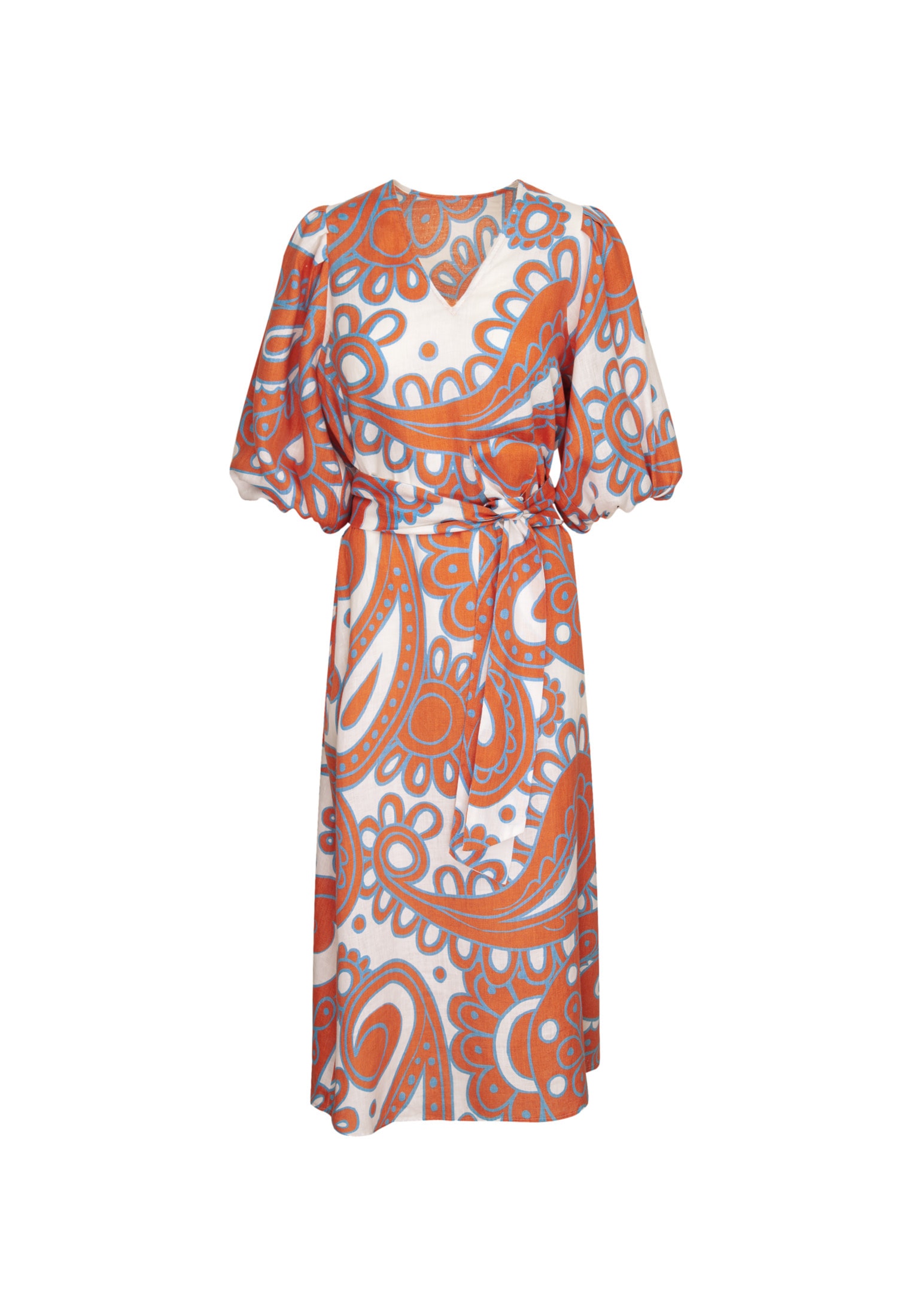 seidensticker Sommerkleid »Schwarze Rose«, 3/4-Arm V-Neck Paisley