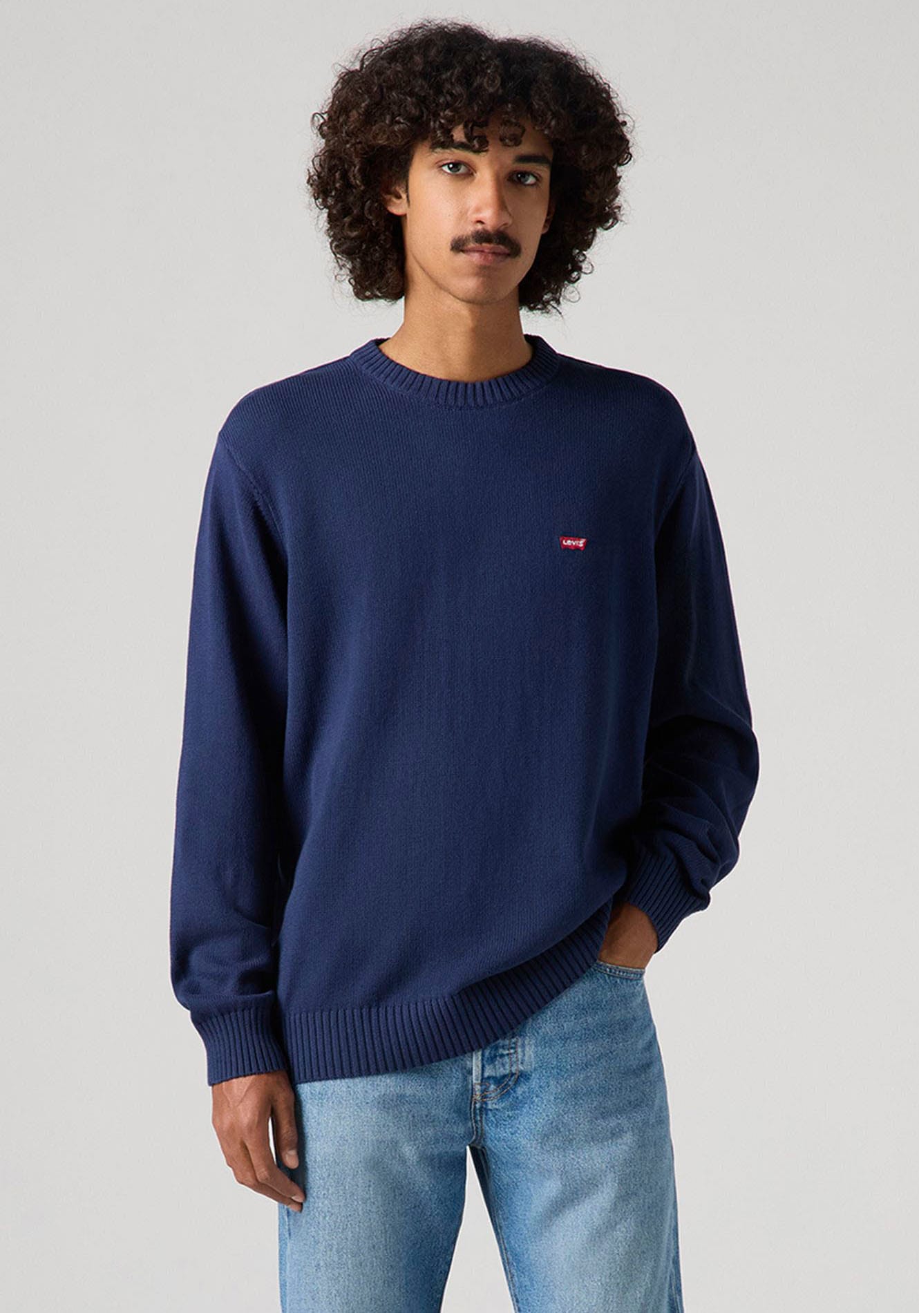 Levi's® Strickpullover »CLASSIC HM SWEATER« mit Logostickerei und aus reiner Baumwolle