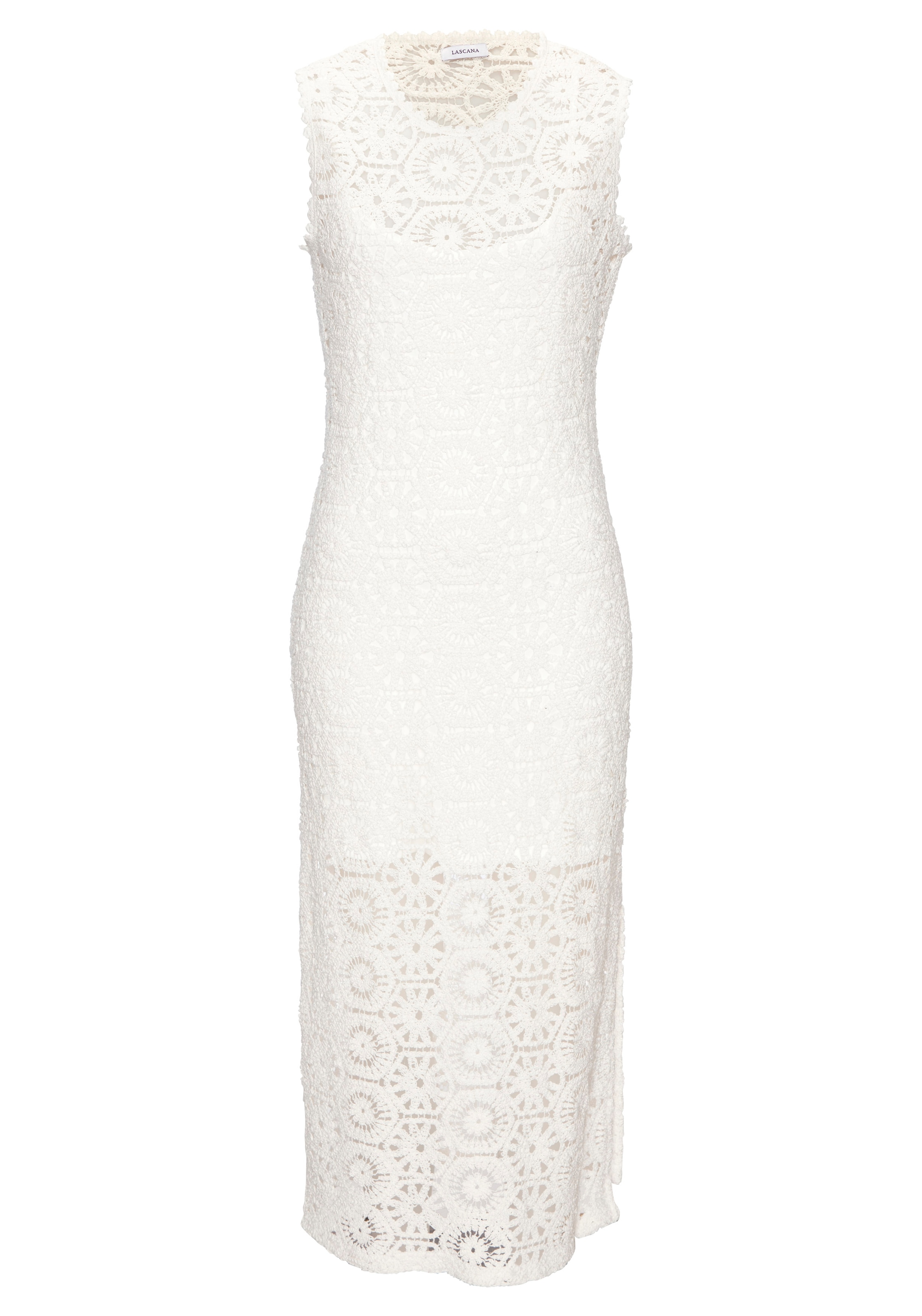 French Connection Strickkleid mit Unterkleid,  mit herausnehmbarem Unterkleid, Strandkleid in Häkeloptik