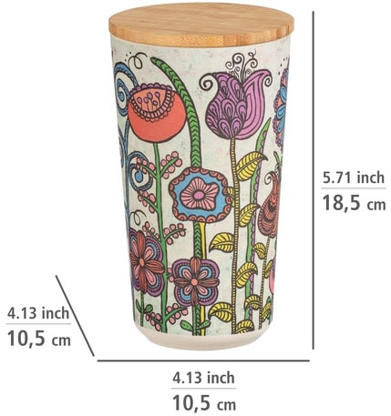WENKO Vorratsdose »Modell FLowers«, (1 tlg.), Deckel mit Silikonring zur luftdichten Aufbewahrung von Vorräten