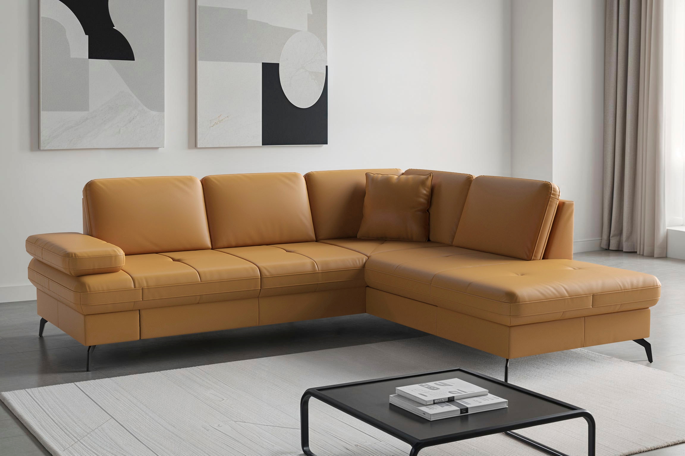 sit&more Ecksofa »Morris Jubi« mit Armteilfunktion & 1 Zierkissen, optional Bettfunktion