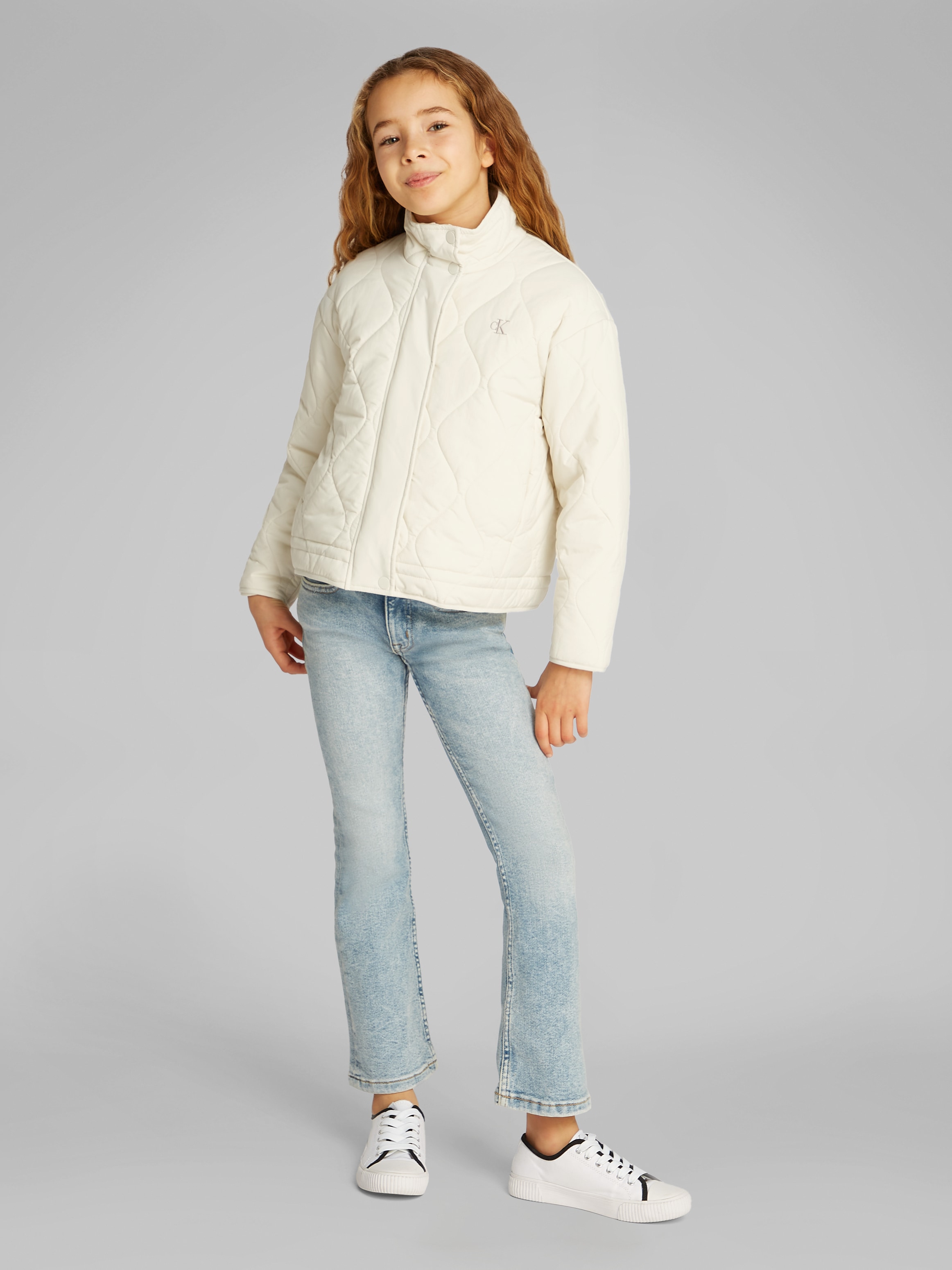 Calvin Klein Jeans Steppjacke »QUILTED JACKET«, ohne Kapuze, für Kinder bis 16 Jahre mit Logoschriftzug