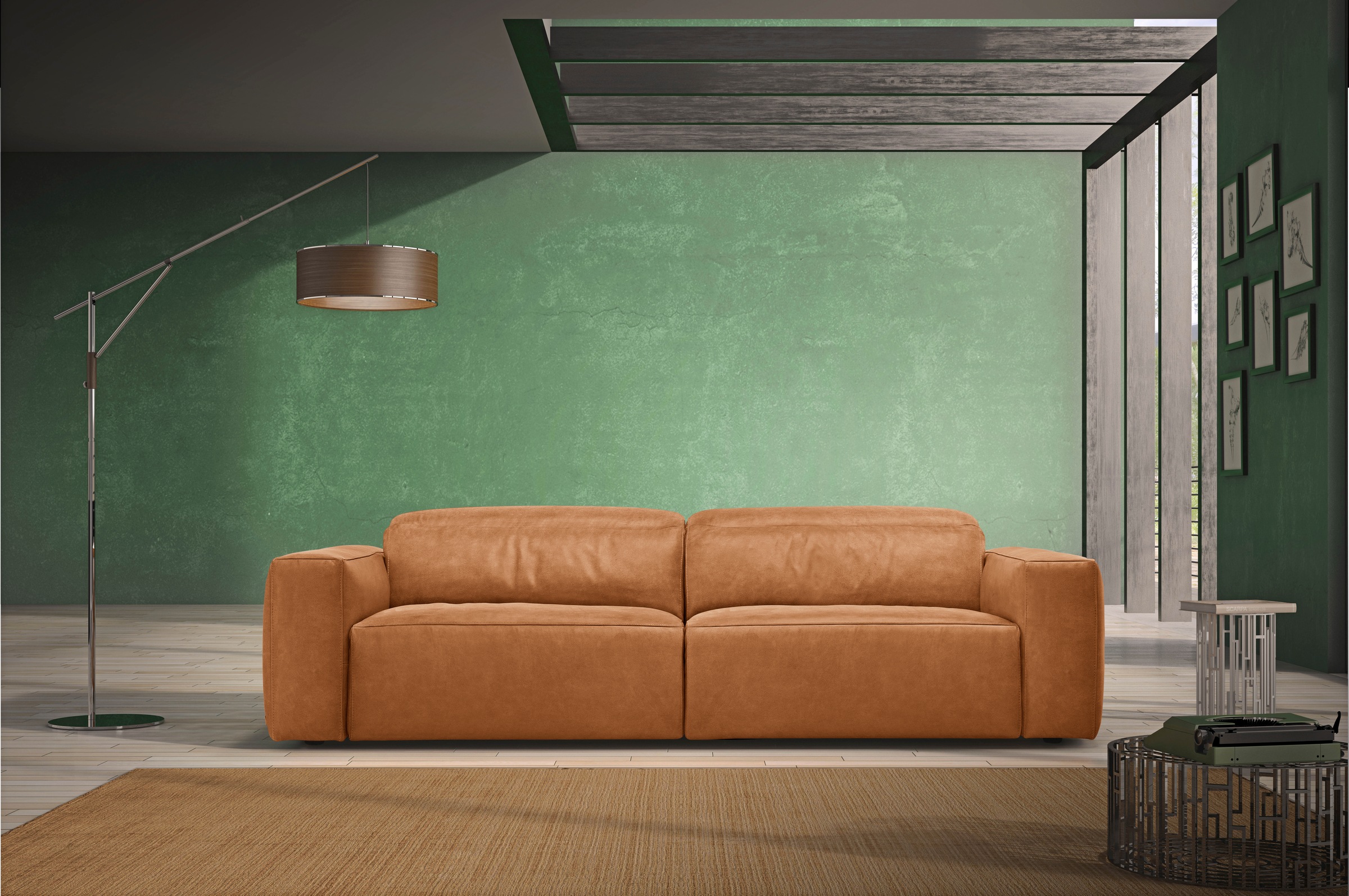 Egoitaliano 2,5-Sitzer »Beverly, Designsofa mit erstklassigem Sitzkomfort und tollen Details«, Breite 242 cm, verstellbare Kopfteile