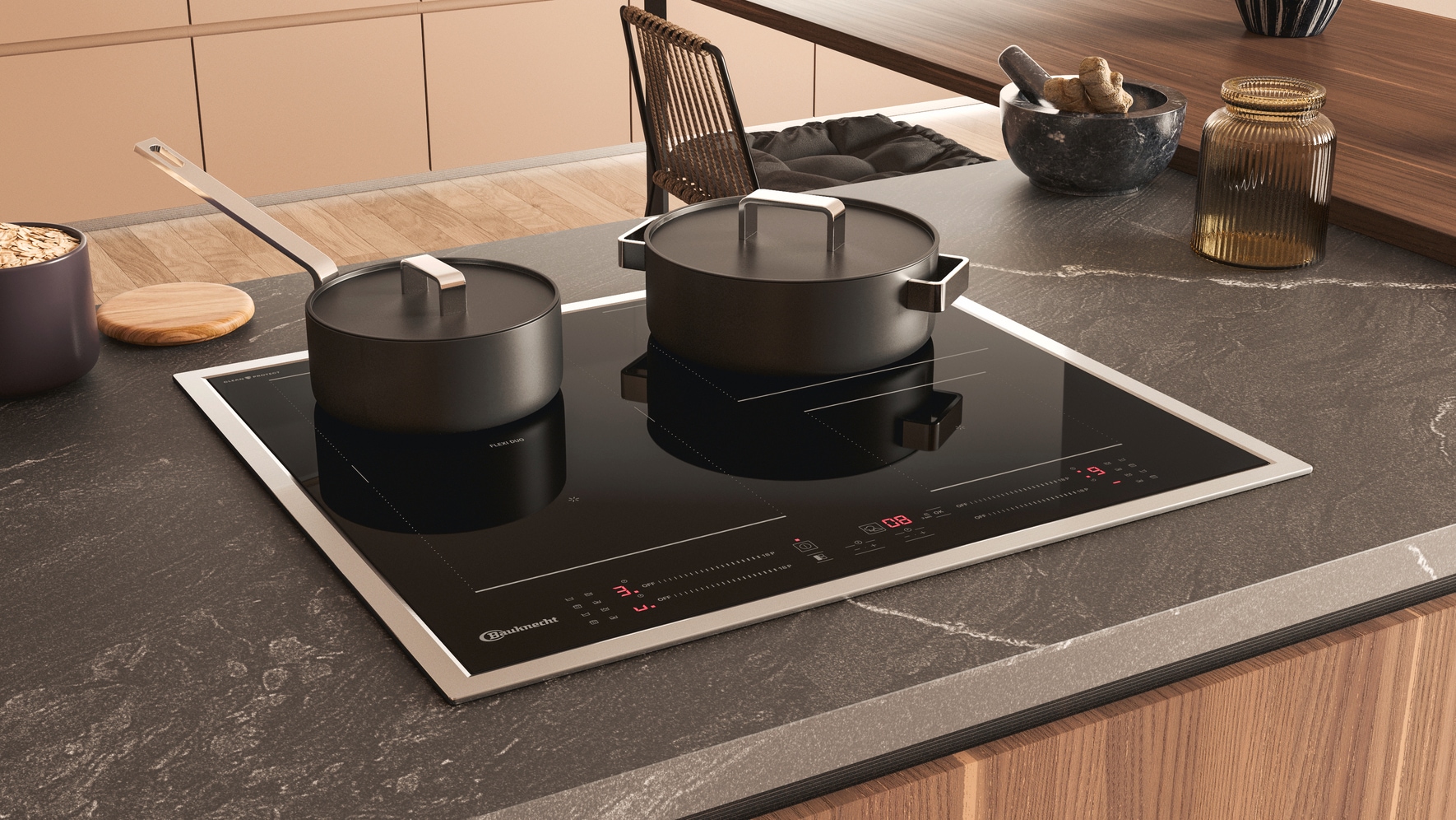 BAUKNECHT Backofen-Set »BAKO 940 Airfry Flex« mit Teilauszug Set, 2 Stk. tlg. AirFry-Funktion – die gesündere Alternative zur Fritteuse