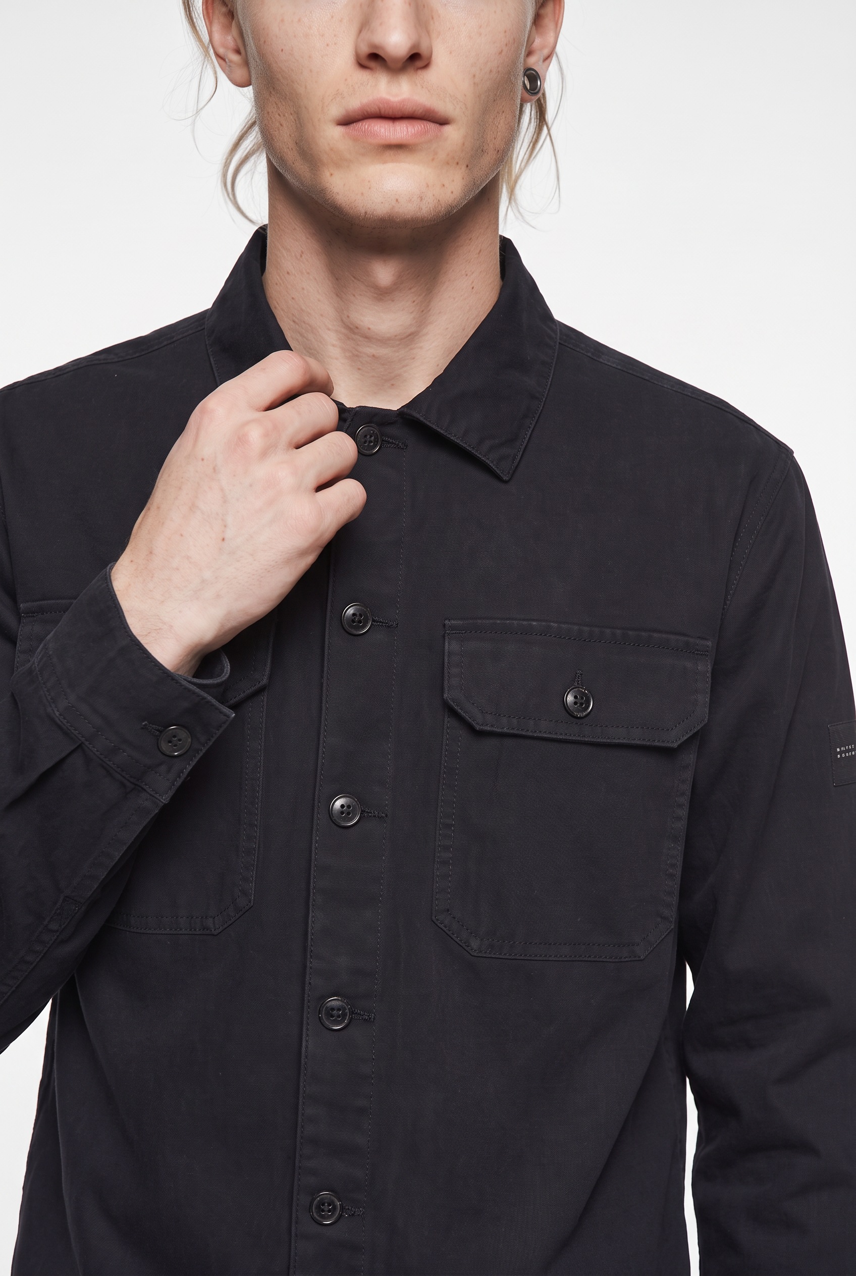 Jack & Jones Langarmhemd »JCOFUSION CLASSIC BADGE OVERSHIRT LN« Overshirt aus Baumwolle, relaxed fit