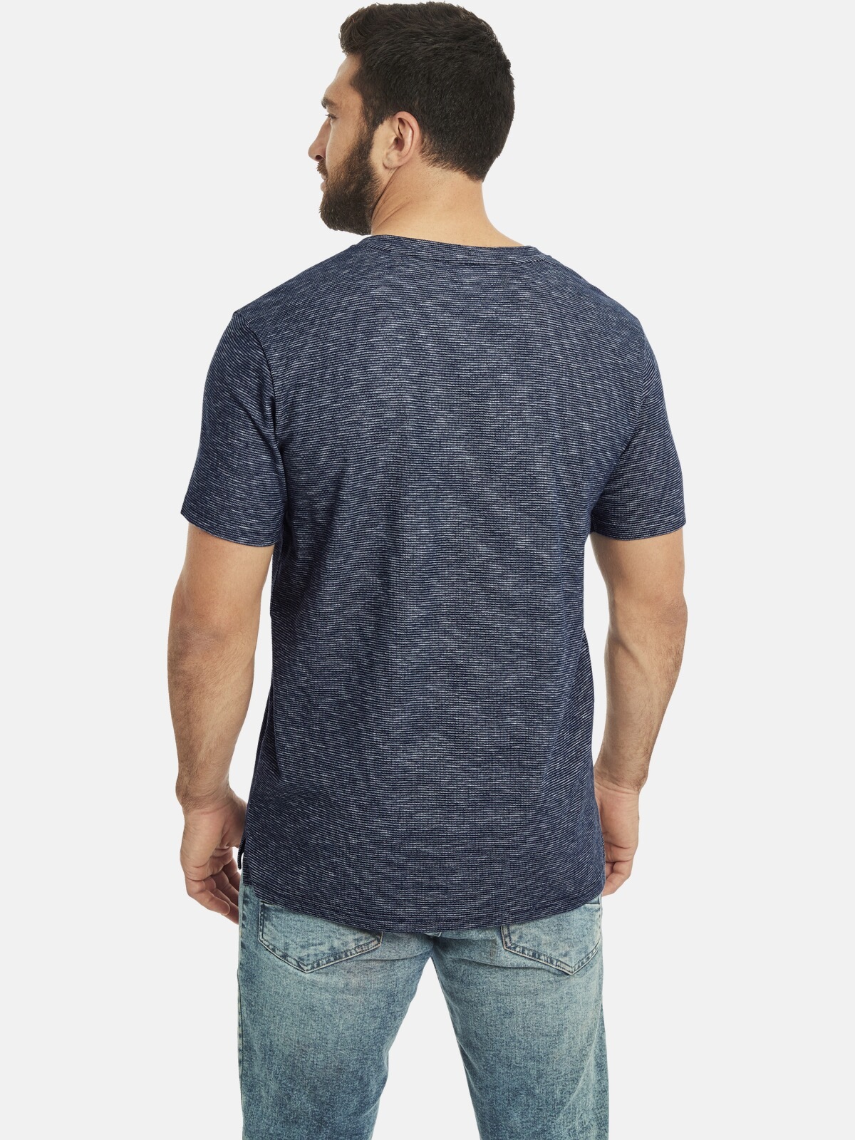 Jan Vanderstorm T-Shirt »T-Shirt BENKT«, (1 tlg.), aus meliertem Stoff