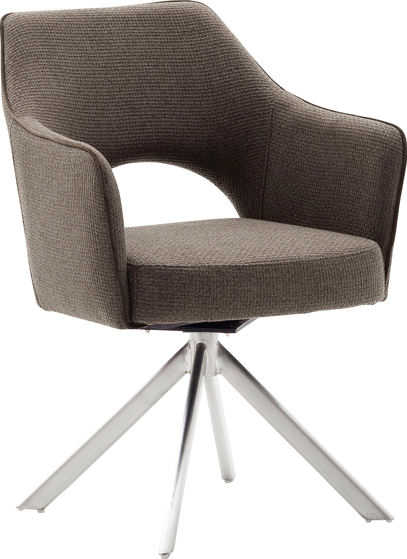 MCA furniture 4-Fußstuhl »Tonala«, (Set), 2 St., Velourstoff grob, (2er-Set), 180° drehbar, Belastbarkeit 120 kg, Sitzhöhe ca. 49 cm