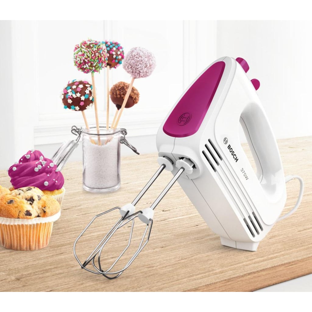 BOSCH Handmixer »MFQ2210P«, 375 W, weiß / wild purple