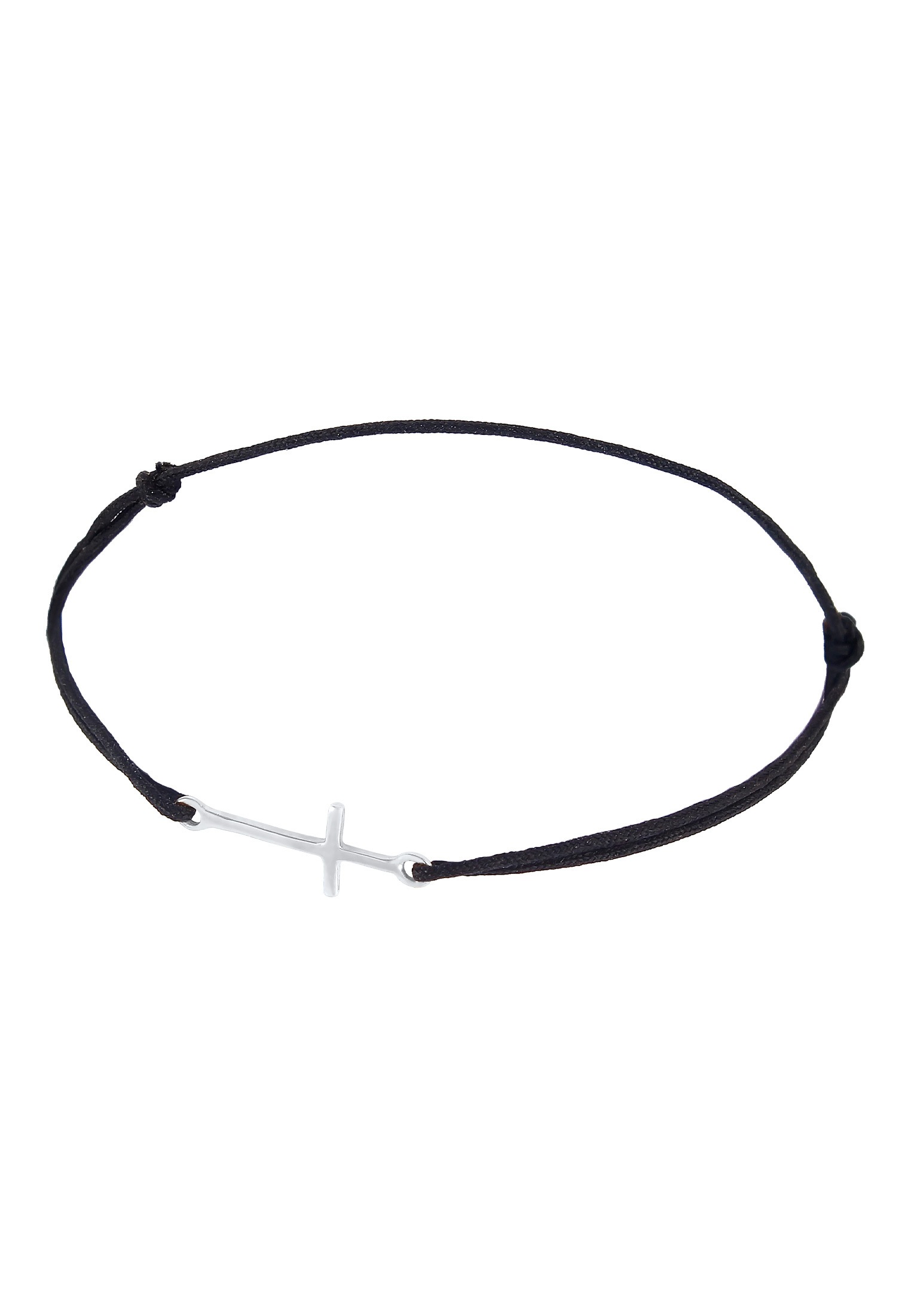 Elli Armkette »Armband Kreuz Trend Symbol Elastisch Nylon 925 Silber«