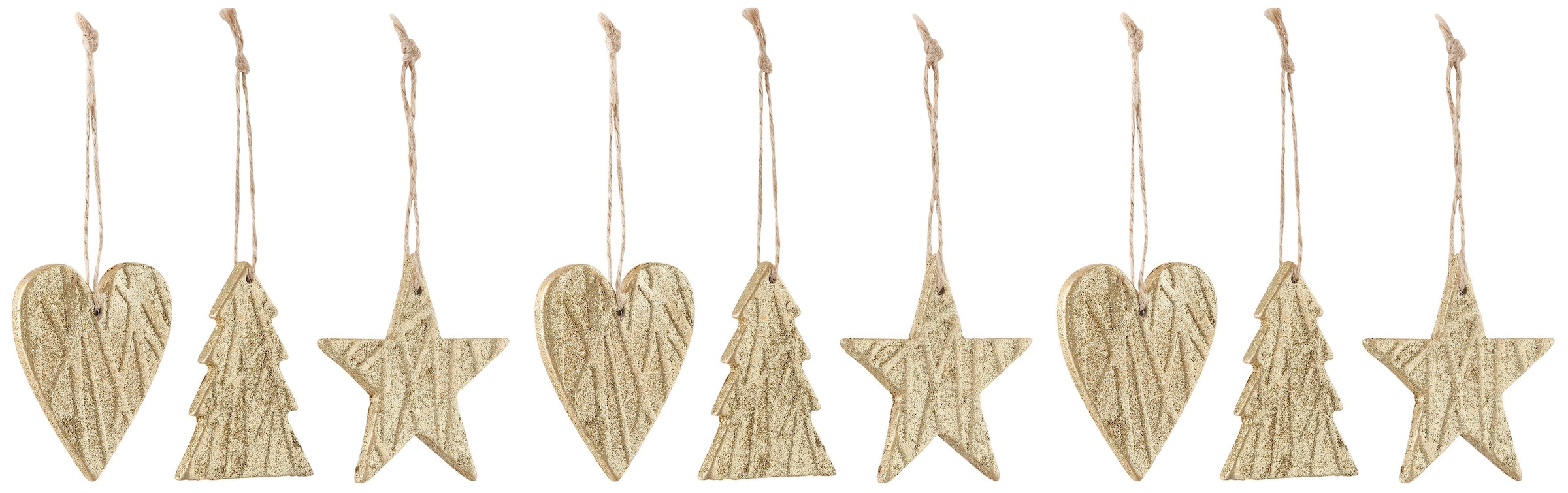 CHRISTMAS GOODS by Inge Baumbehang »Weihnachtsdeko, Christbaumschmuck«, (Set, 9 St.)