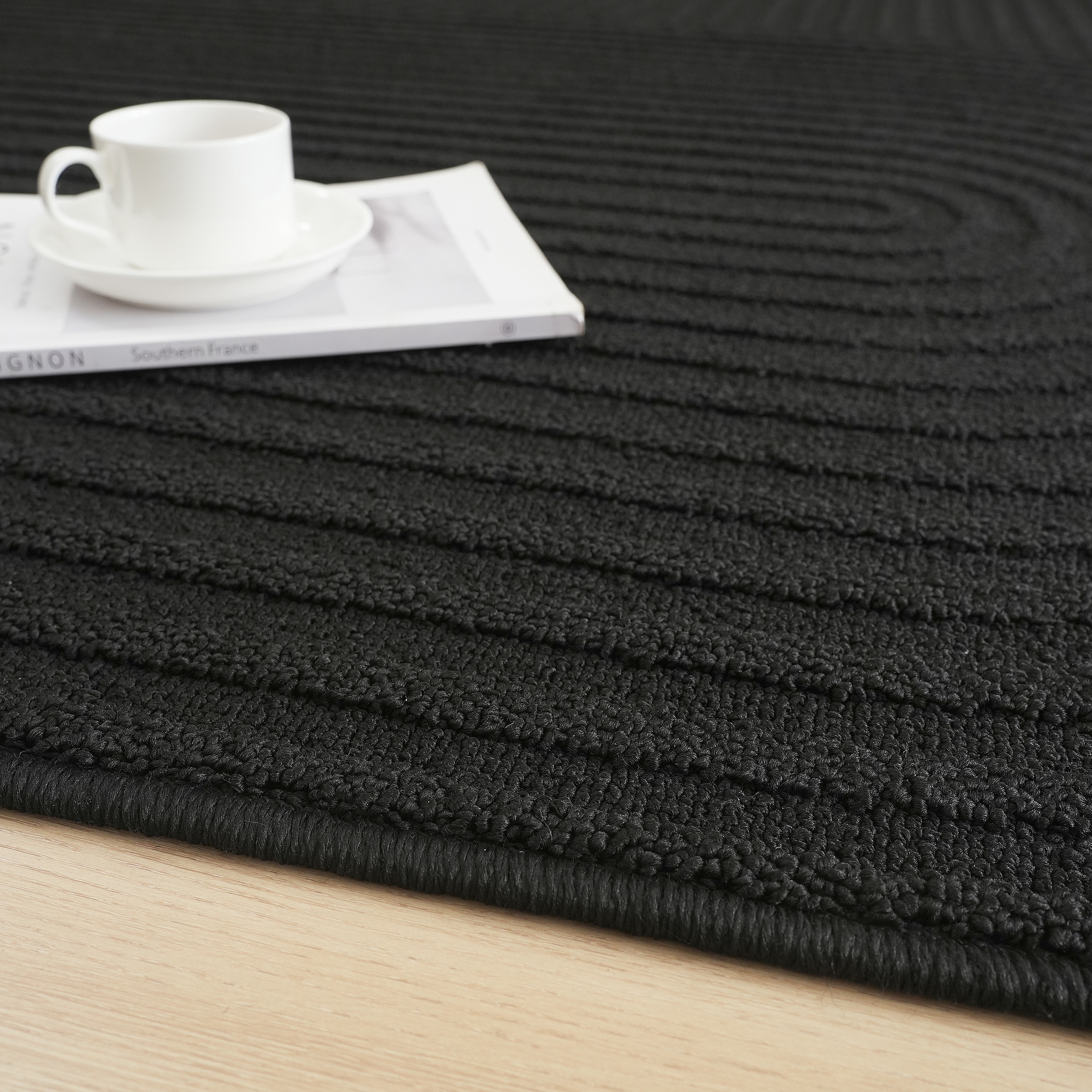 my home Teppich »Jola Hoch-Tief-Design, Scandi-Look, Zen«, rechteckig, 10 mm Höhe, Boho, Modern, 3D, Wohnzimmer, Schlafzimmer, wasserabweisend