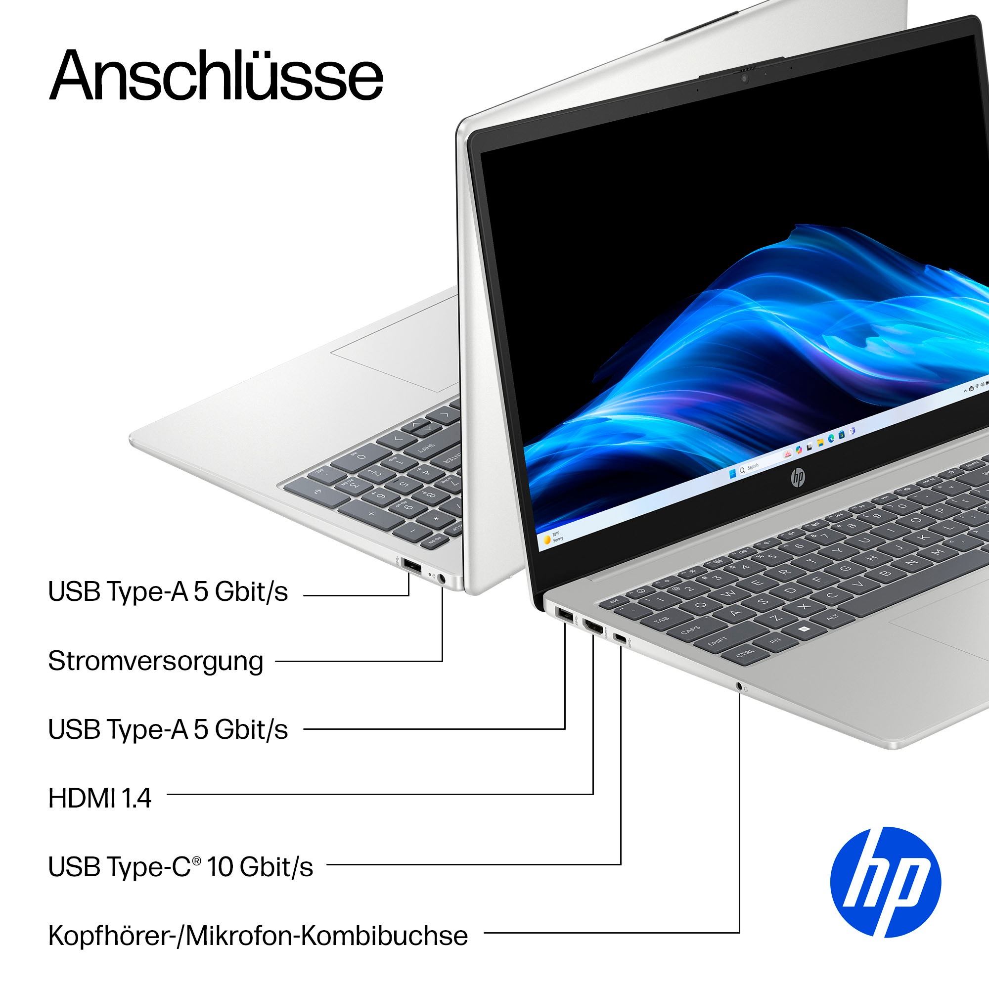 HP Notebook »15-fd0022ng« 39,6 cm / 15,6 ″ Intel N-Reihe Intel Graphics 512 GB SSD