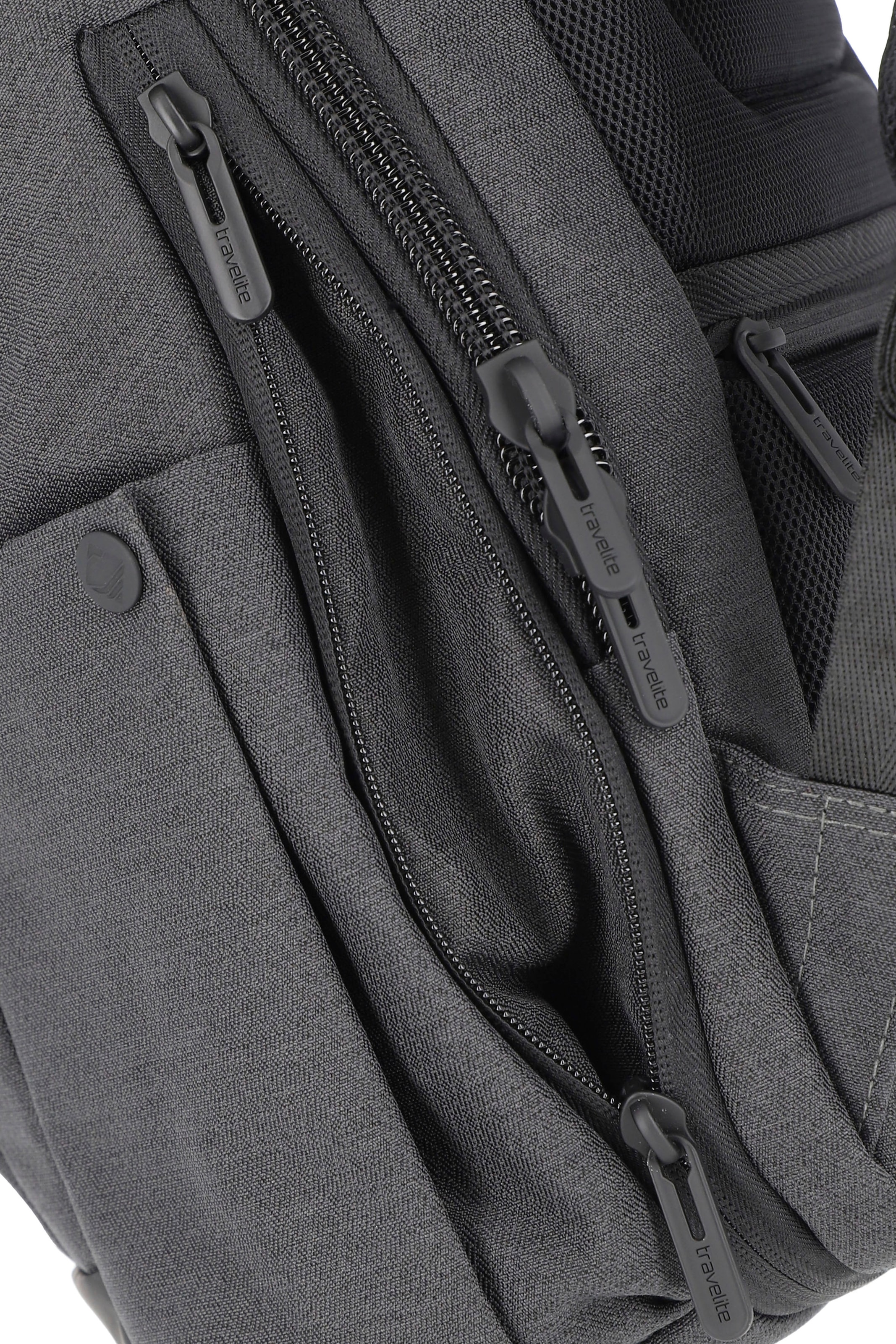 travelite Rucksack »Meet, 41 cm, anthrazit«, Arbeitsrucksack Schulrucksack 15,6-Zoll Laptopfach Volumenerweiterung