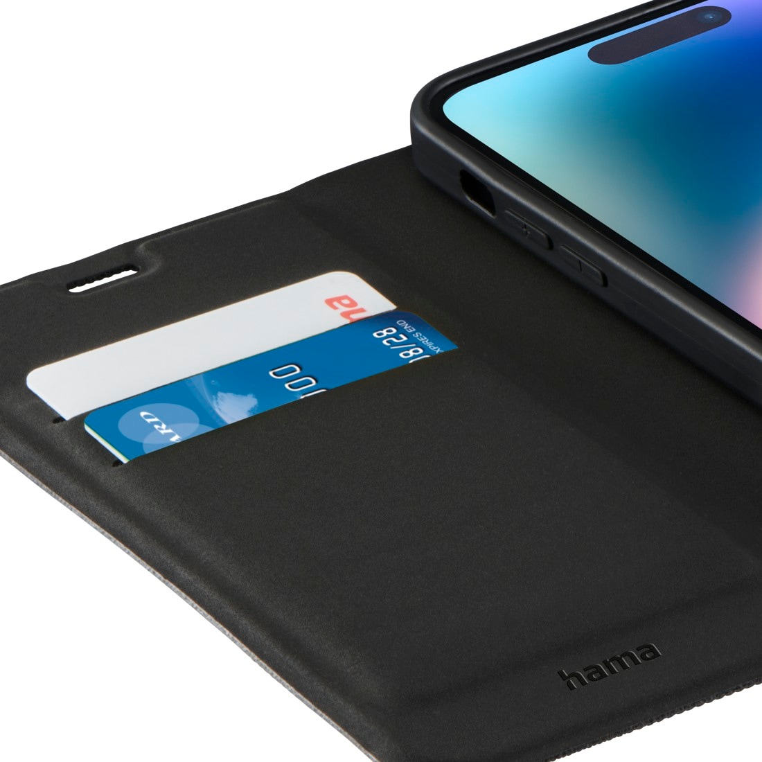 Hama Smartphone-Hülle »Handytasche Booklet für Apple iPhone 15 Plus mit Kartenfächer, Schwarz«, iPhone 15 Plus