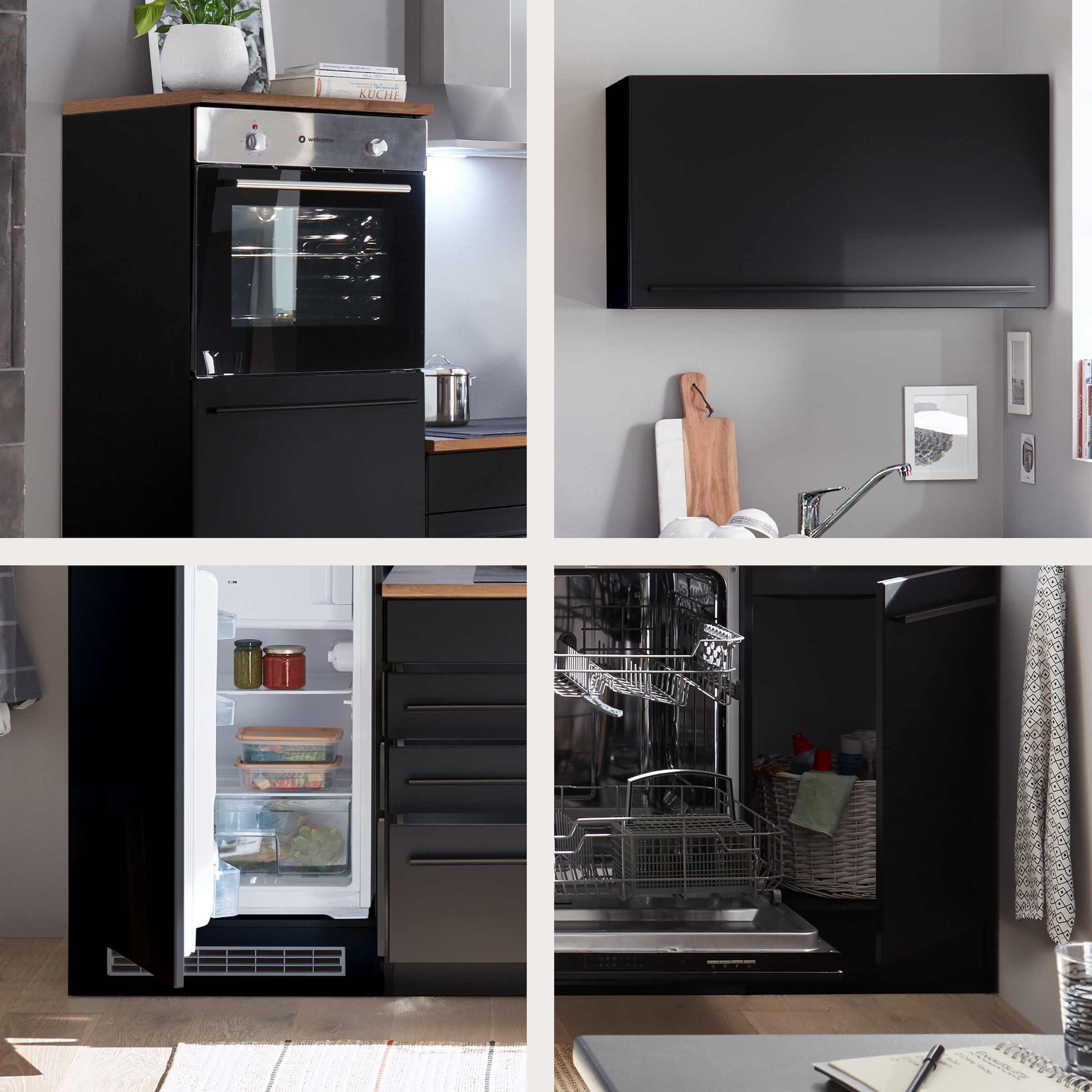BASIC by Balculina Küchenzeile »Jazz«, Breite 260 cm, wahlweise mit E-Geräten