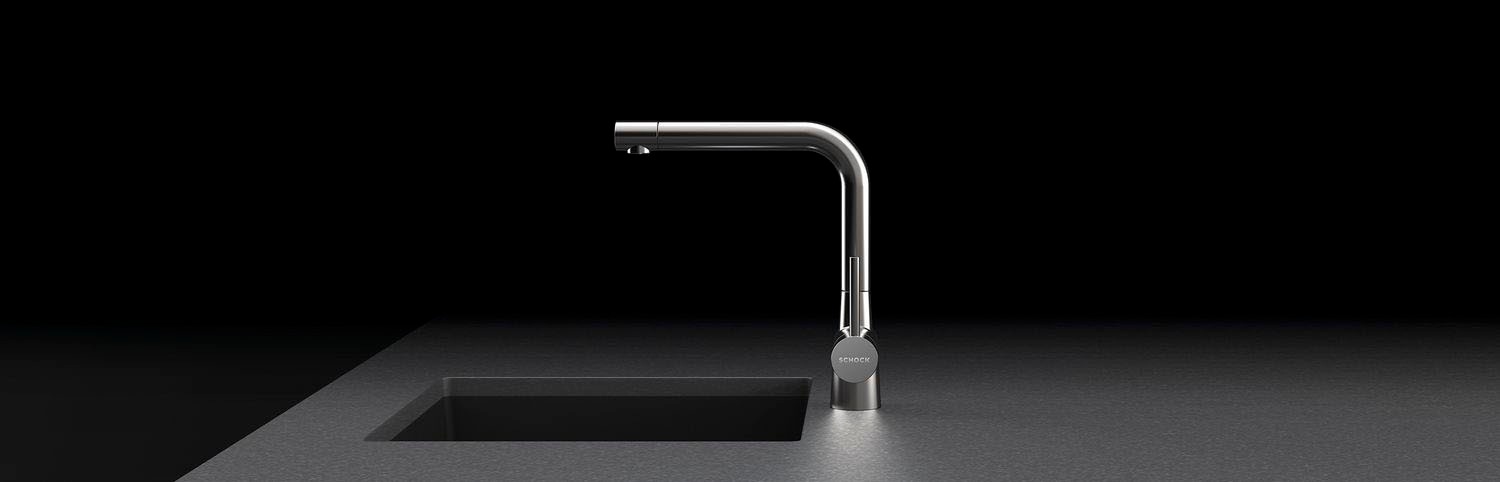 Schock Küchenarmatur »LAIOS FA« Festauslauf, Flüsterperlator, Schwenkbereich 360°