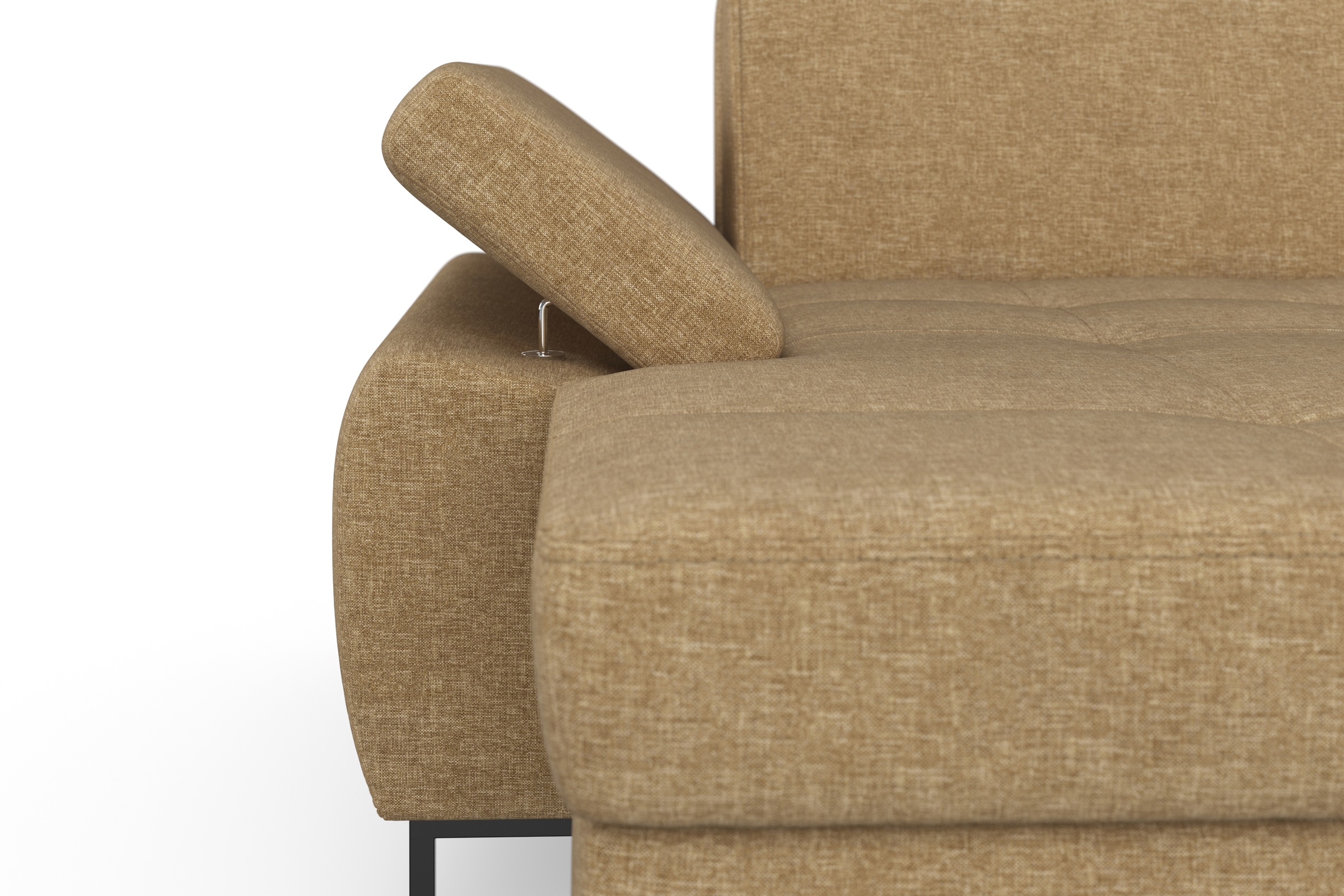 DOMO collection Ecksofa »Capelo, komfortabel, klare Linien zeichnen dieses Design aus, L-Form«, mit Armteilverstellung, wahlweise mit Bettfunktion, Federkern