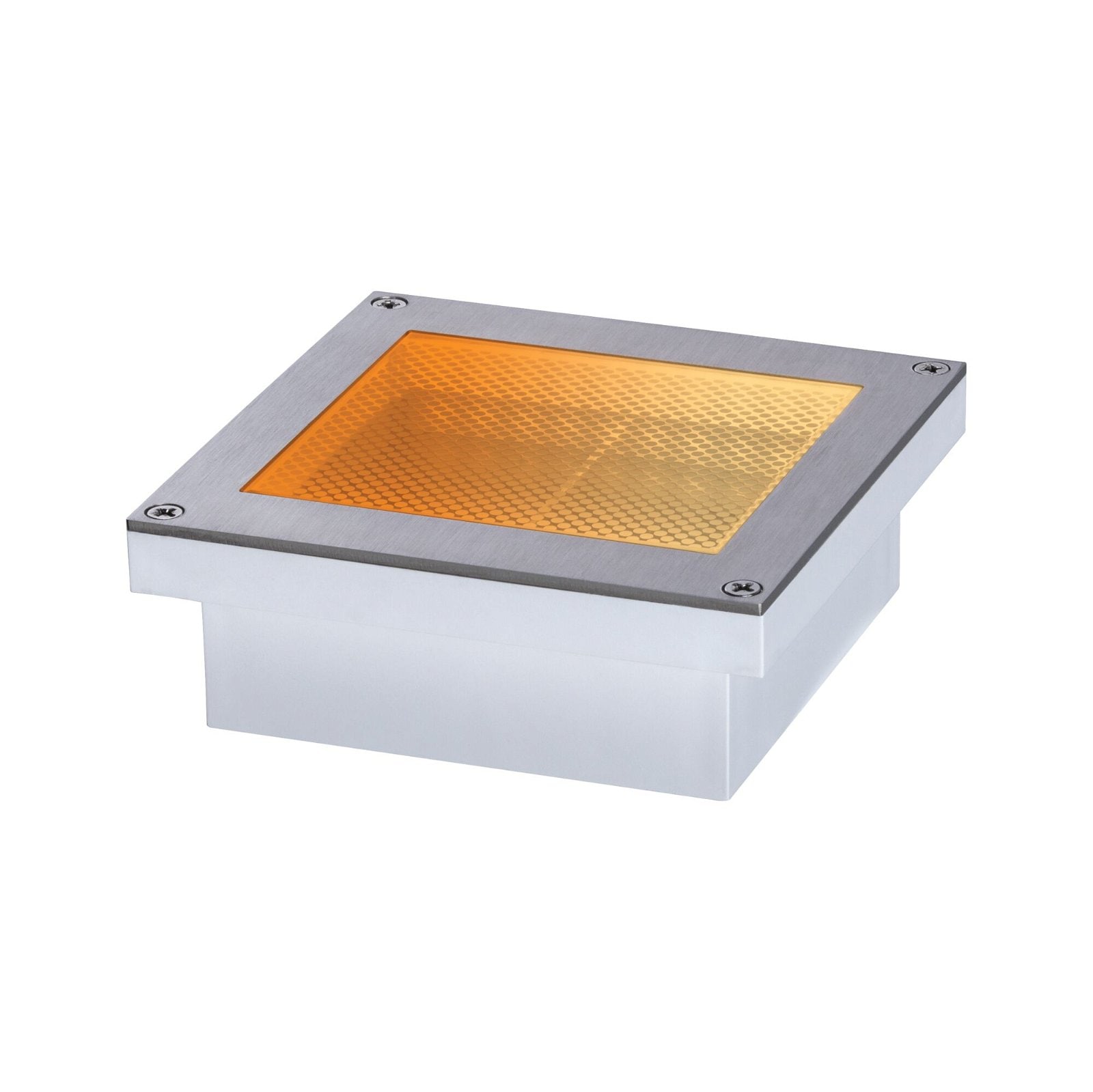 Paulmann LED Einbauleuchte »Brick IP67 eckig 100x100mm 1W 18lm 230V Edelstahl«, 1 flammig, Bodeneinbauleuchte Smart Home Zigbee 3.0, Insektenfreundlich