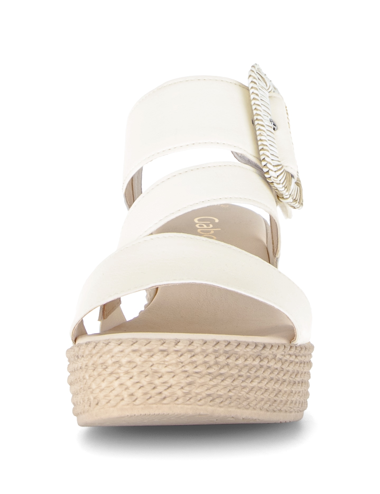 Gabor Keilsandalette  , Sommerschuh, Riemchensandale mit auffälliger Zierschnalle