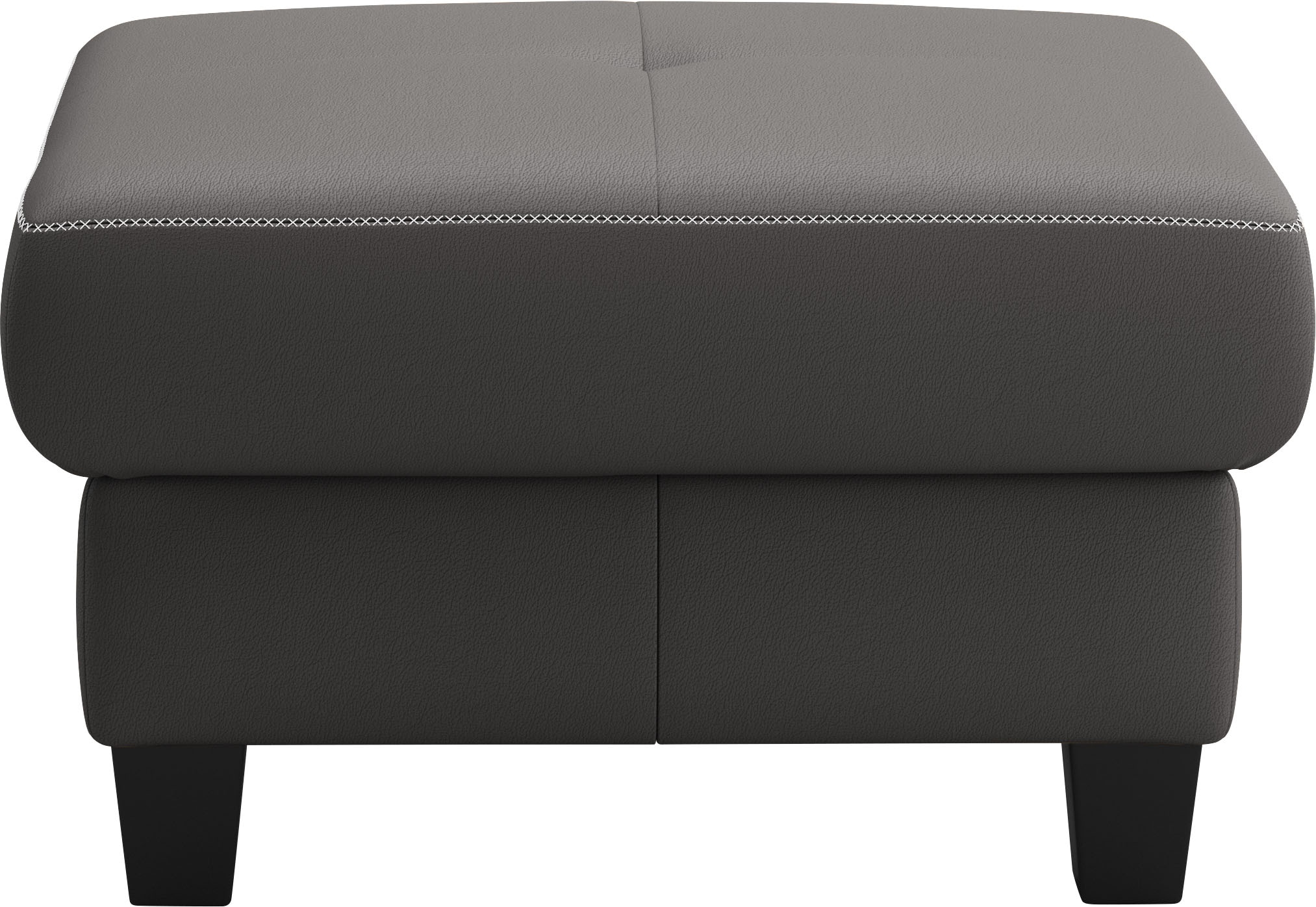 Places of Style Polsterhocker »Varese«, Kreuznaht in beige