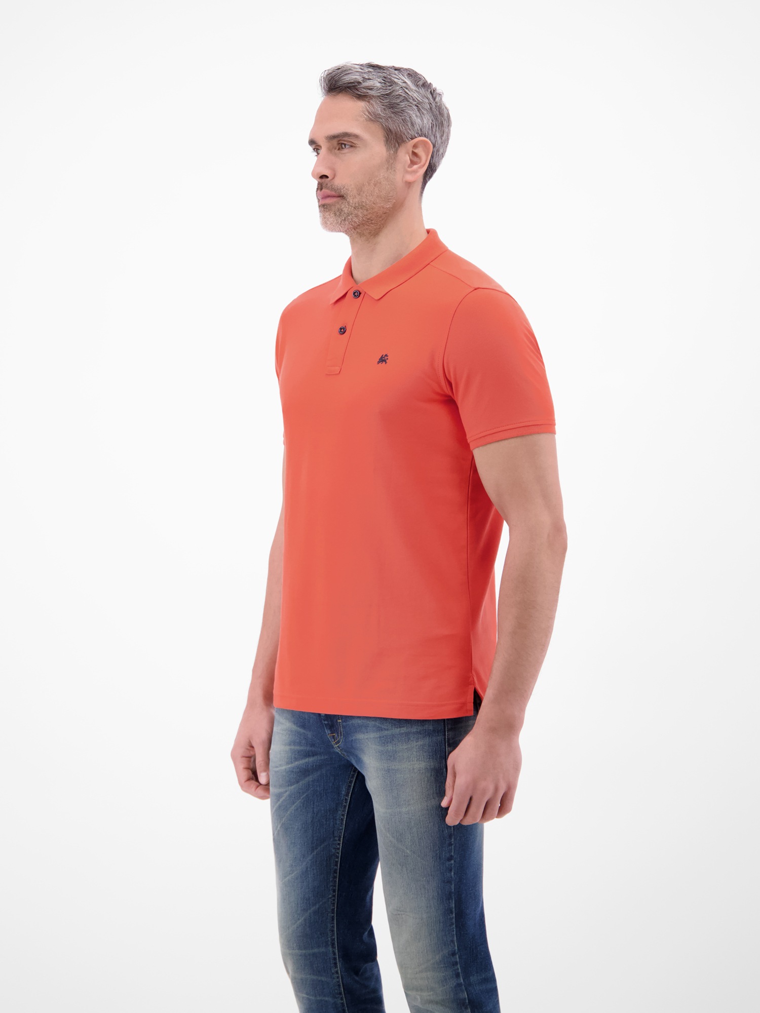 LERROS Poloshirt »Poloshirt, COOL & DRY und Logo-Stitch« Trocknet schnell, angenehm kühl, pflegeleicht, kurzarm, einfarbig