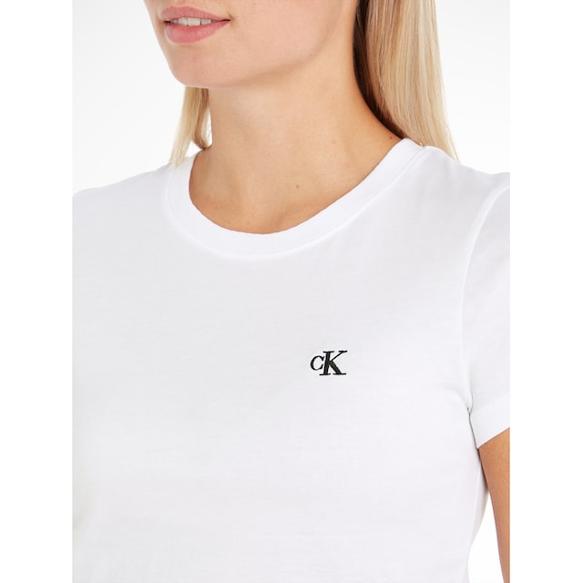 Calvin Klein Jeans T-Shirt »CK EMBROIDERY SLIM TEE«, mit gesticktem CK Logo  auf der Brust bestellen online bei OTTO