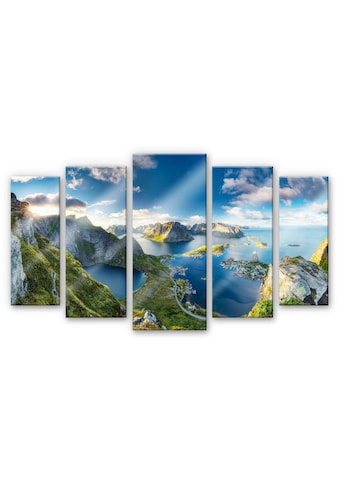 Wall-Art Mehrteilige Bilder »Norwegen Panorama (5 tlg.)«, (Set, 5 St.) kaufen